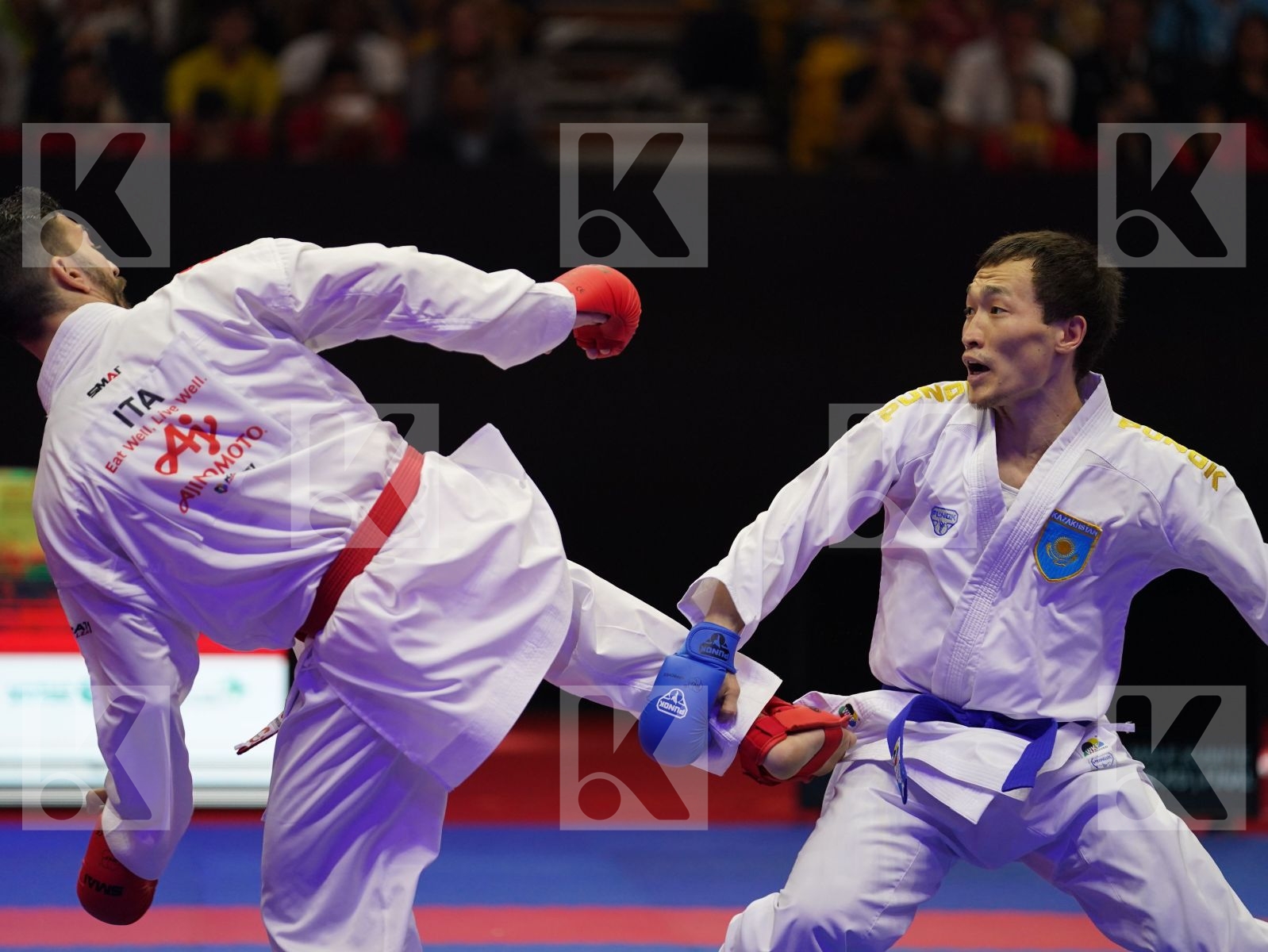 CRESCENZO ANGELO (Italy) vs ASSADILOV DARKHAN (Kazakhstan) in Senior Kumite -60 Kg - Gold bout