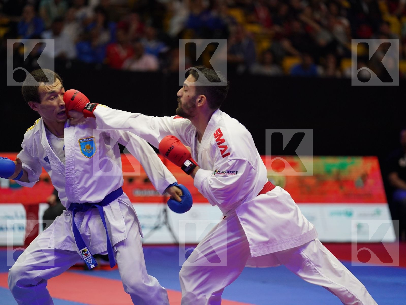 CRESCENZO ANGELO (Italy) vs ASSADILOV DARKHAN (Kazakhstan) in Senior Kumite -60 Kg - Gold bout