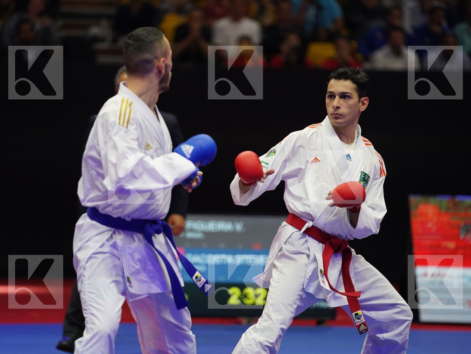 FIGUEIRA VINICIUS (Brasil) vs DACOSTA STEVEN (France) in Senior Kumite -67 Kg - Gold bout