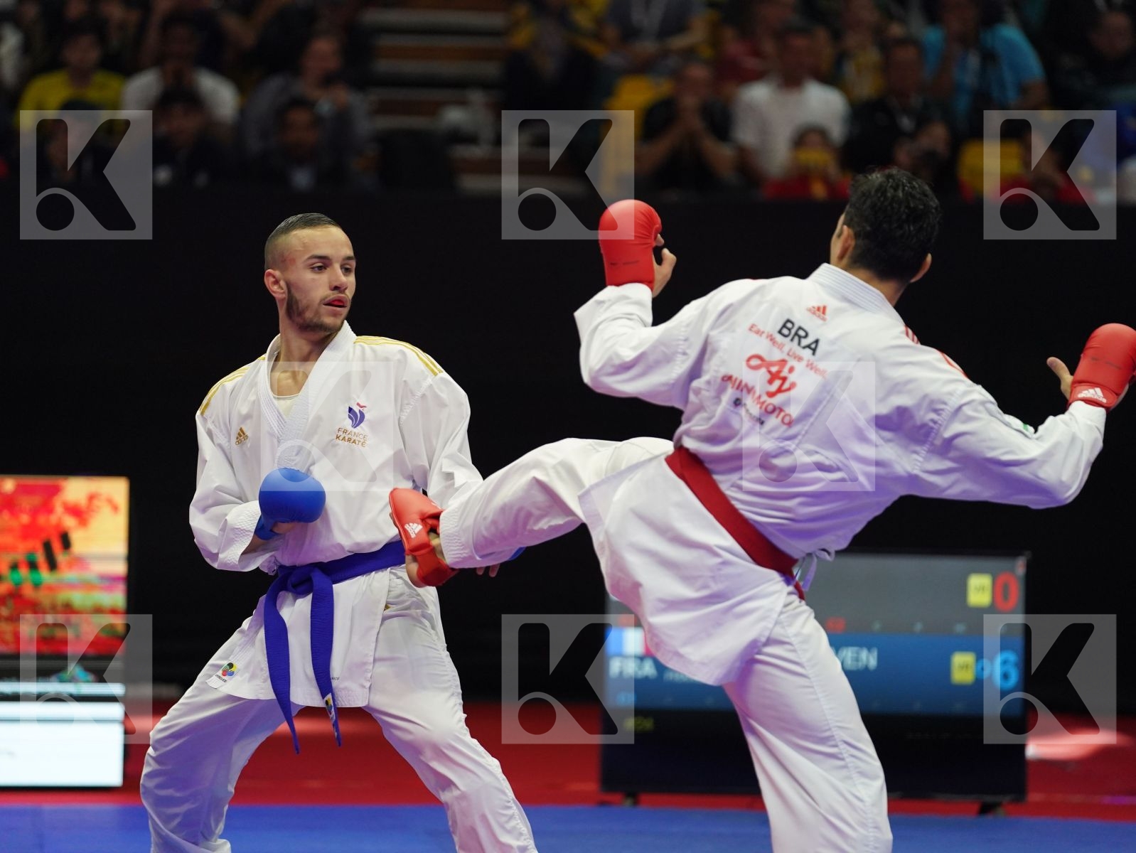 FIGUEIRA VINICIUS (Brasil) vs DACOSTA STEVEN (France) in Senior Kumite -67 Kg - Gold bout