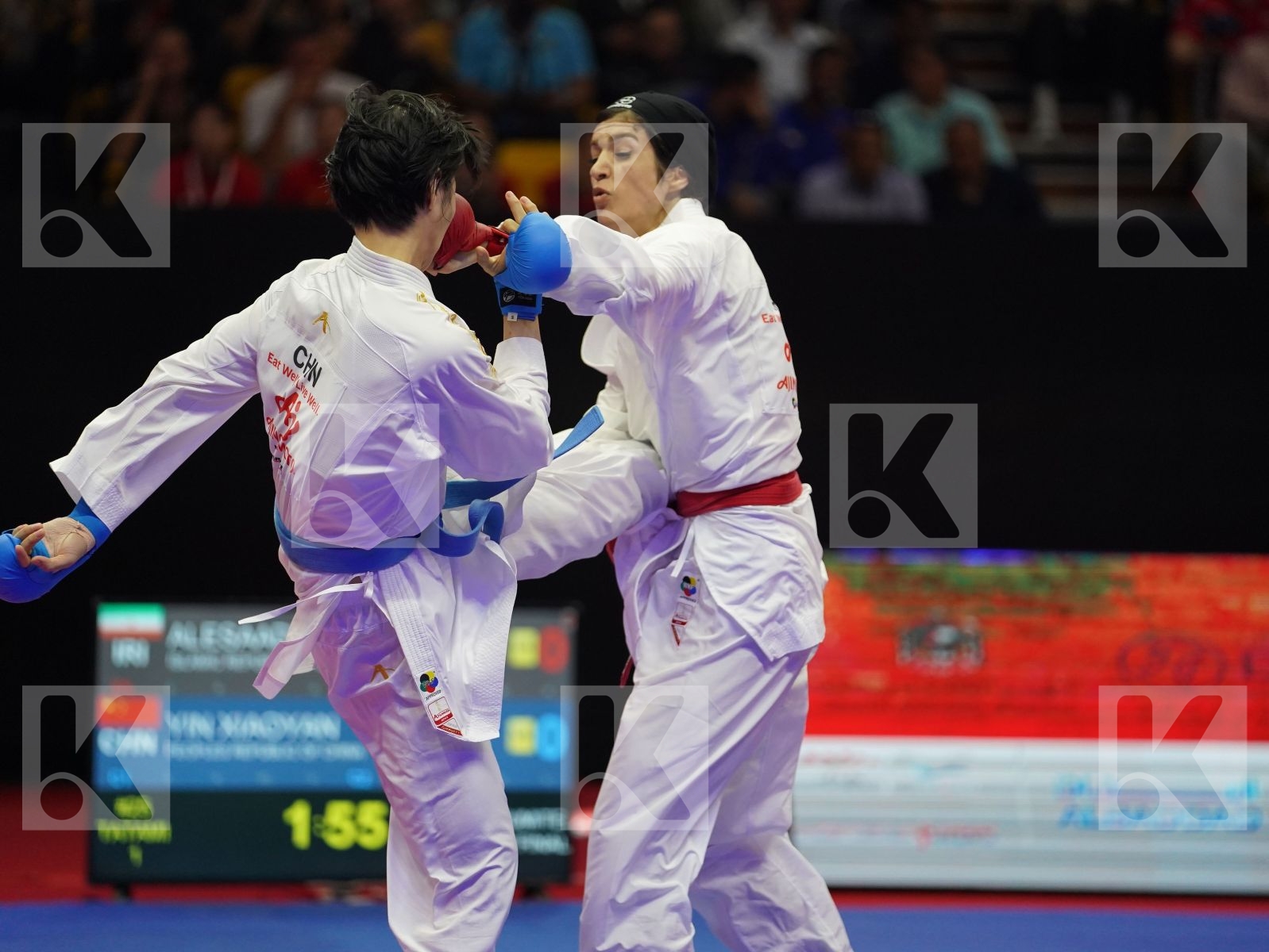 ALESAADI SHIMA (Iran) vs YIN XIAOYAN (China) in Senior Kumite -61 Kg - Gold bout
