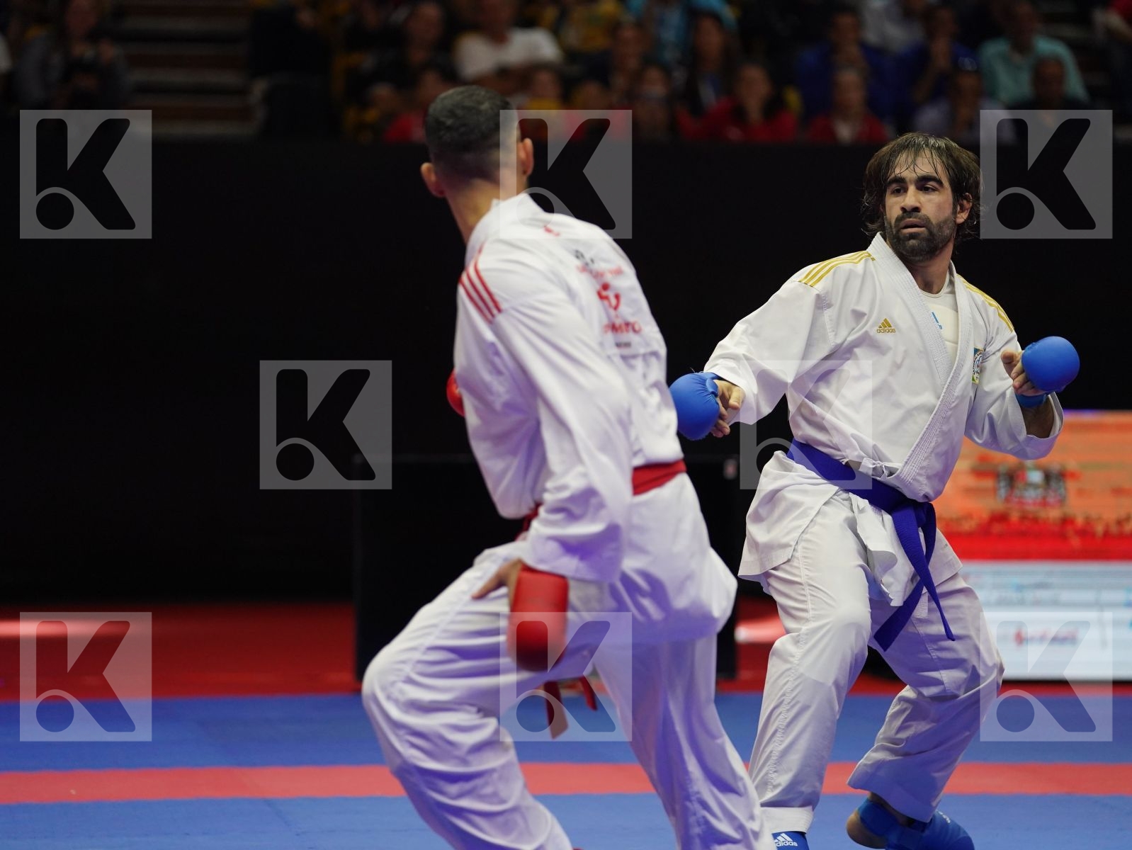 BUSA LUIGI (Italy) vs AGHAYEV RAFAEL (Azerbaijan) in Senior Kumite -75 Kg - Gold bout