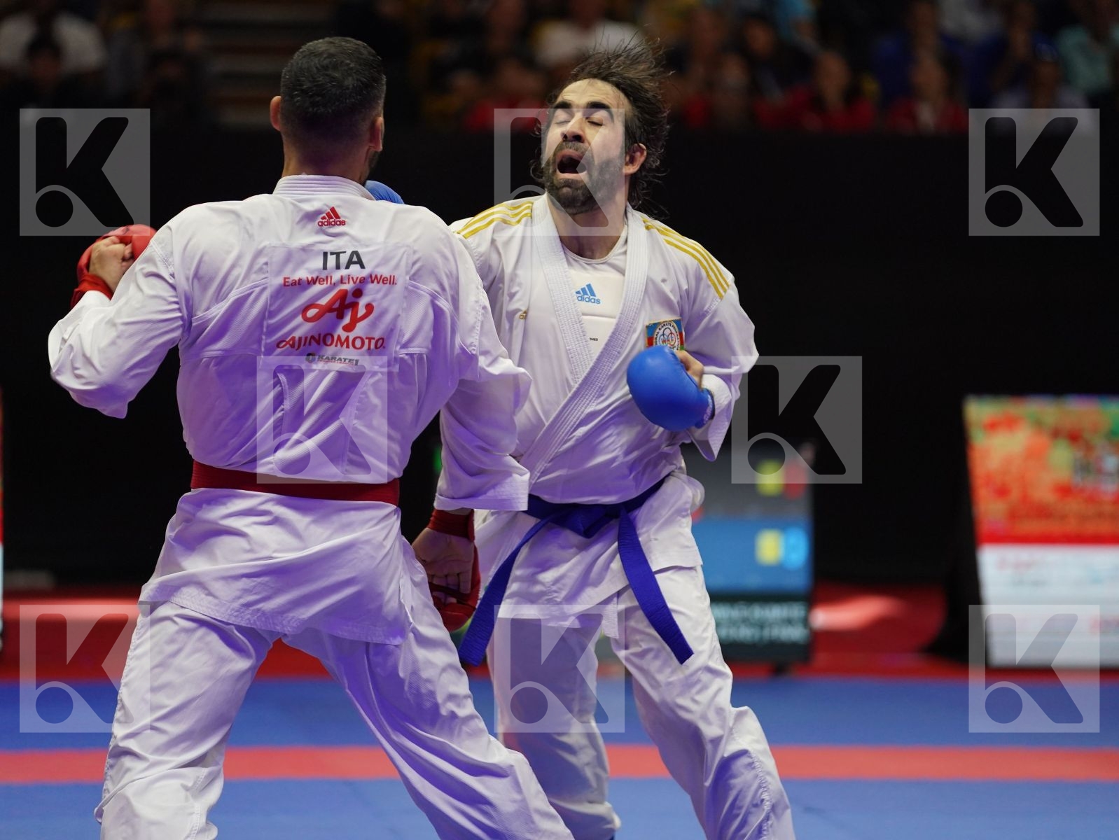 BUSA LUIGI (Italy) vs AGHAYEV RAFAEL (Azerbaijan) in Senior Kumite -75 Kg - Gold bout