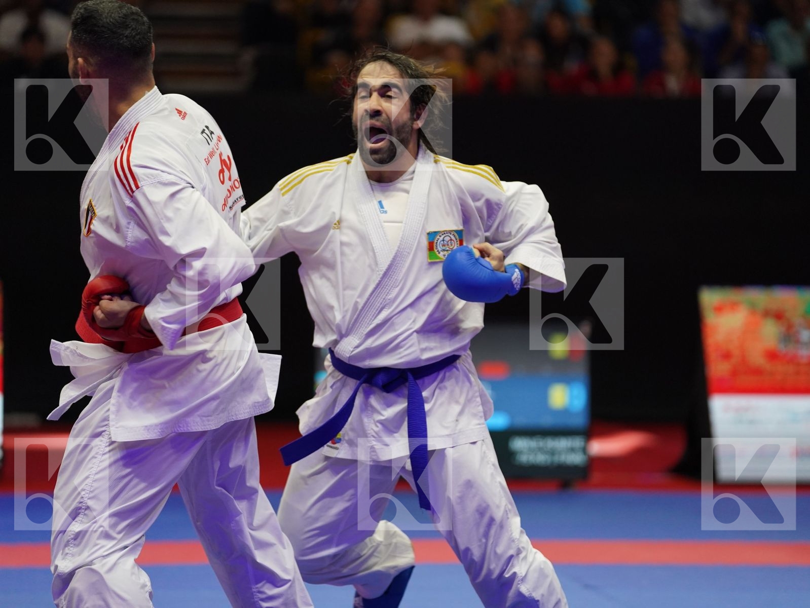 BUSA LUIGI (Italy) vs AGHAYEV RAFAEL (Azerbaijan) in Senior Kumite -75 Kg - Gold bout