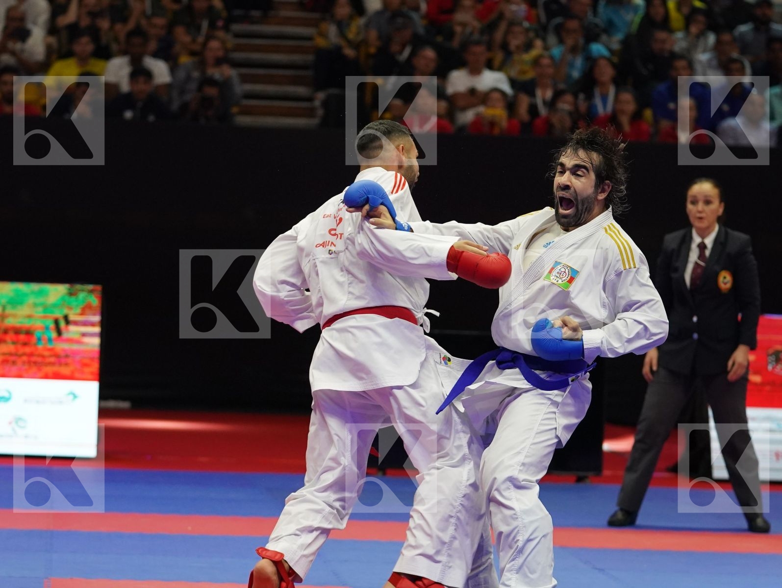 BUSA LUIGI (Italy) vs AGHAYEV RAFAEL (Azerbaijan) in Senior Kumite -75 Kg - Gold bout