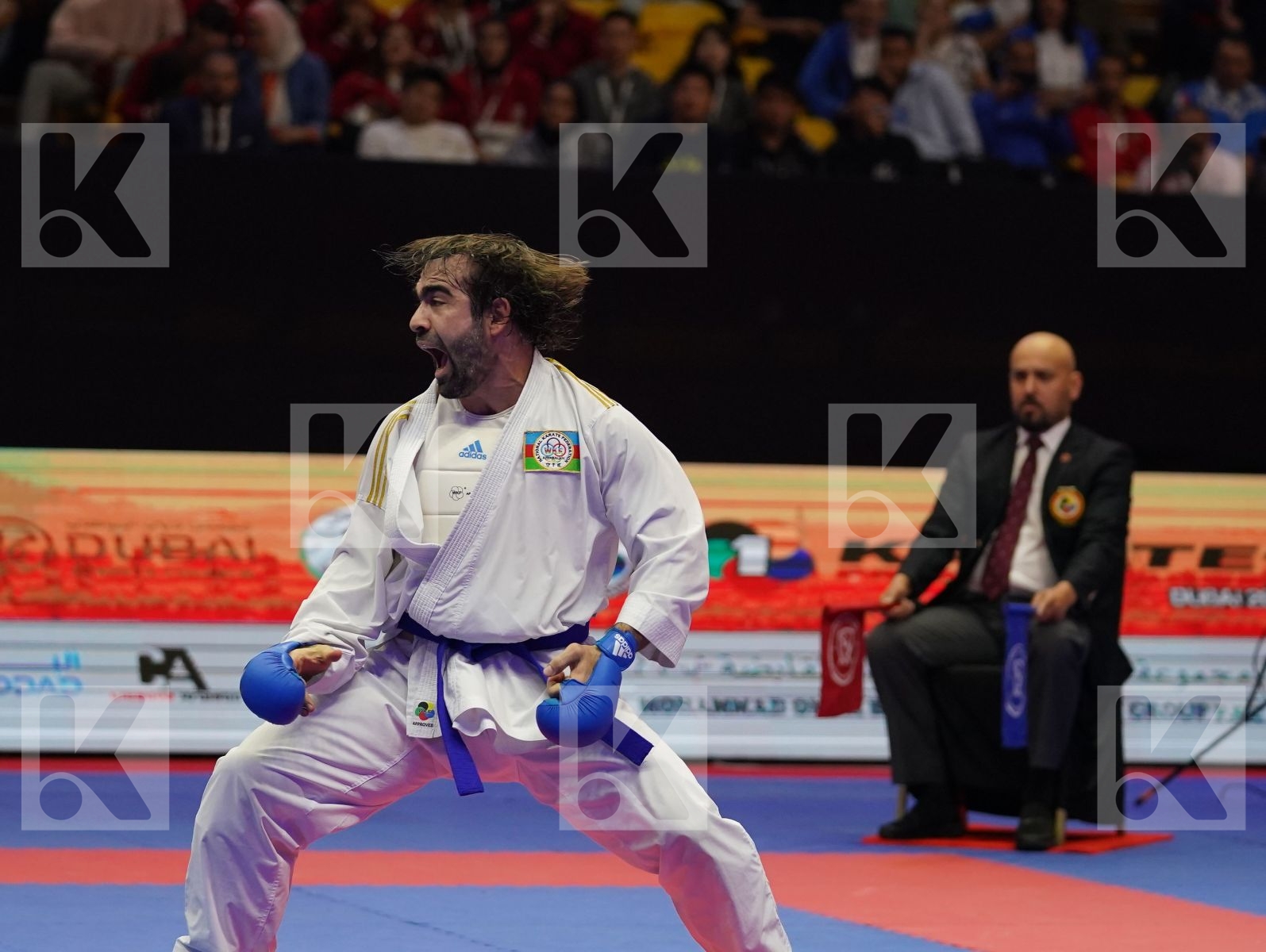 BUSA LUIGI (Italy) vs AGHAYEV RAFAEL (Azerbaijan) in Senior Kumite -75 Kg - Gold bout