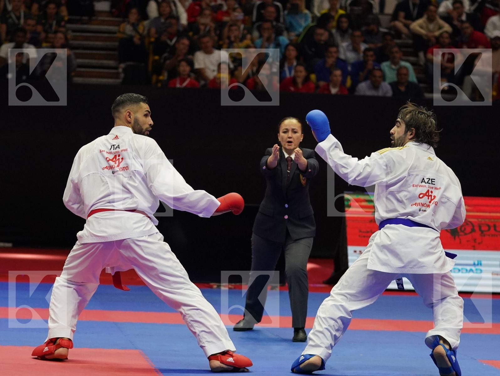 BUSA LUIGI (Italy) vs AGHAYEV RAFAEL (Azerbaijan) in Senior Kumite -75 Kg - Gold bout