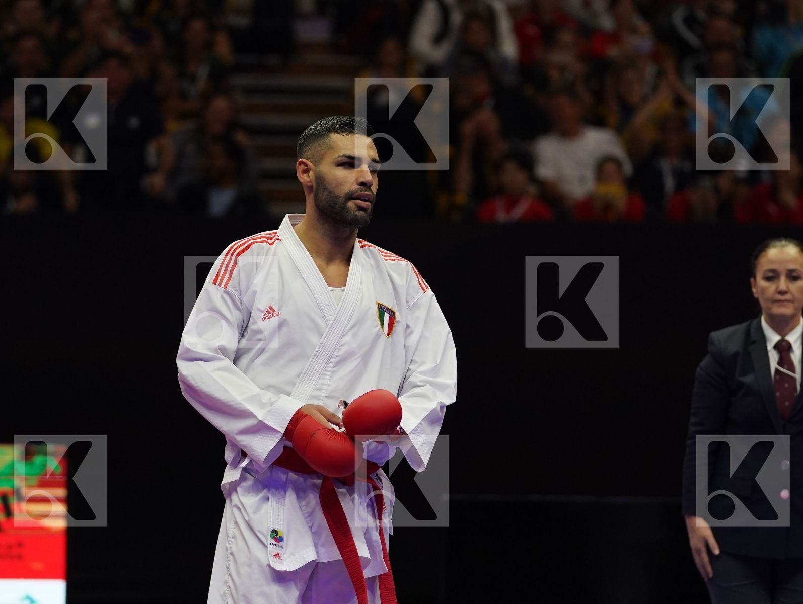 BUSA LUIGI (Italy) vs AGHAYEV RAFAEL (Azerbaijan) in Senior Kumite -75 Kg - Gold bout