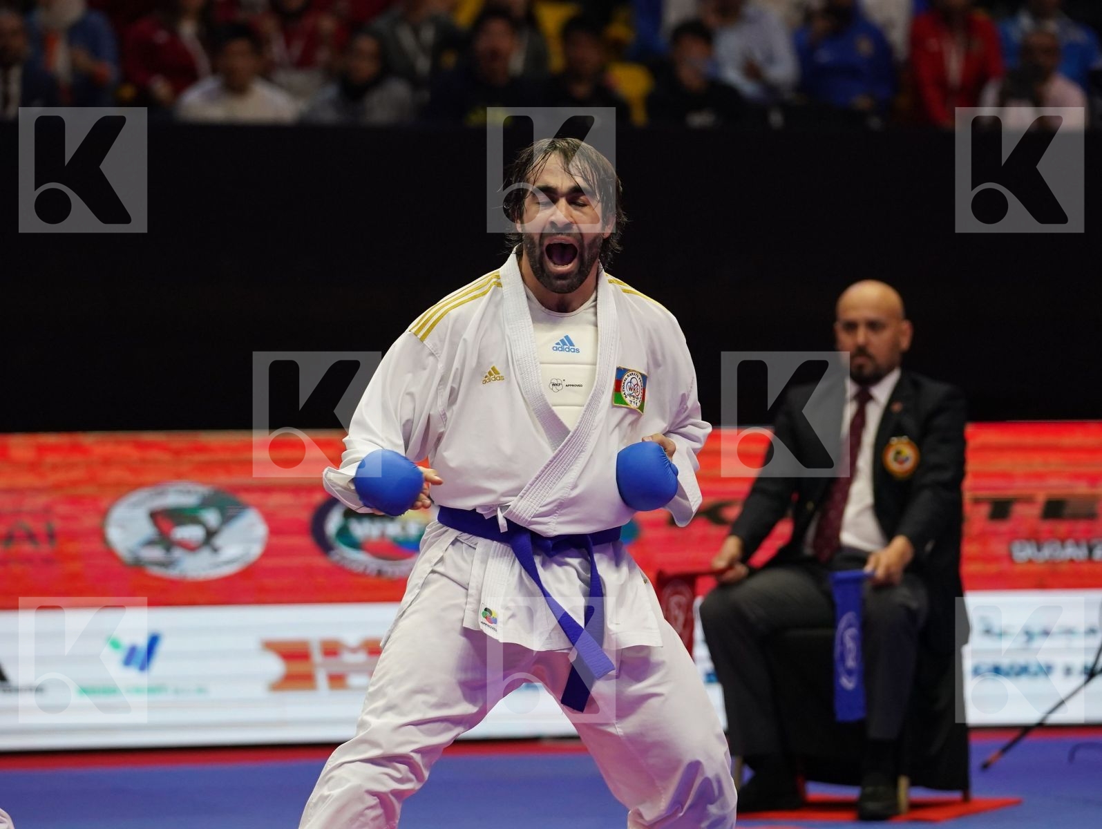 BUSA LUIGI (Italy) vs AGHAYEV RAFAEL (Azerbaijan) in Senior Kumite -75 Kg - Gold bout