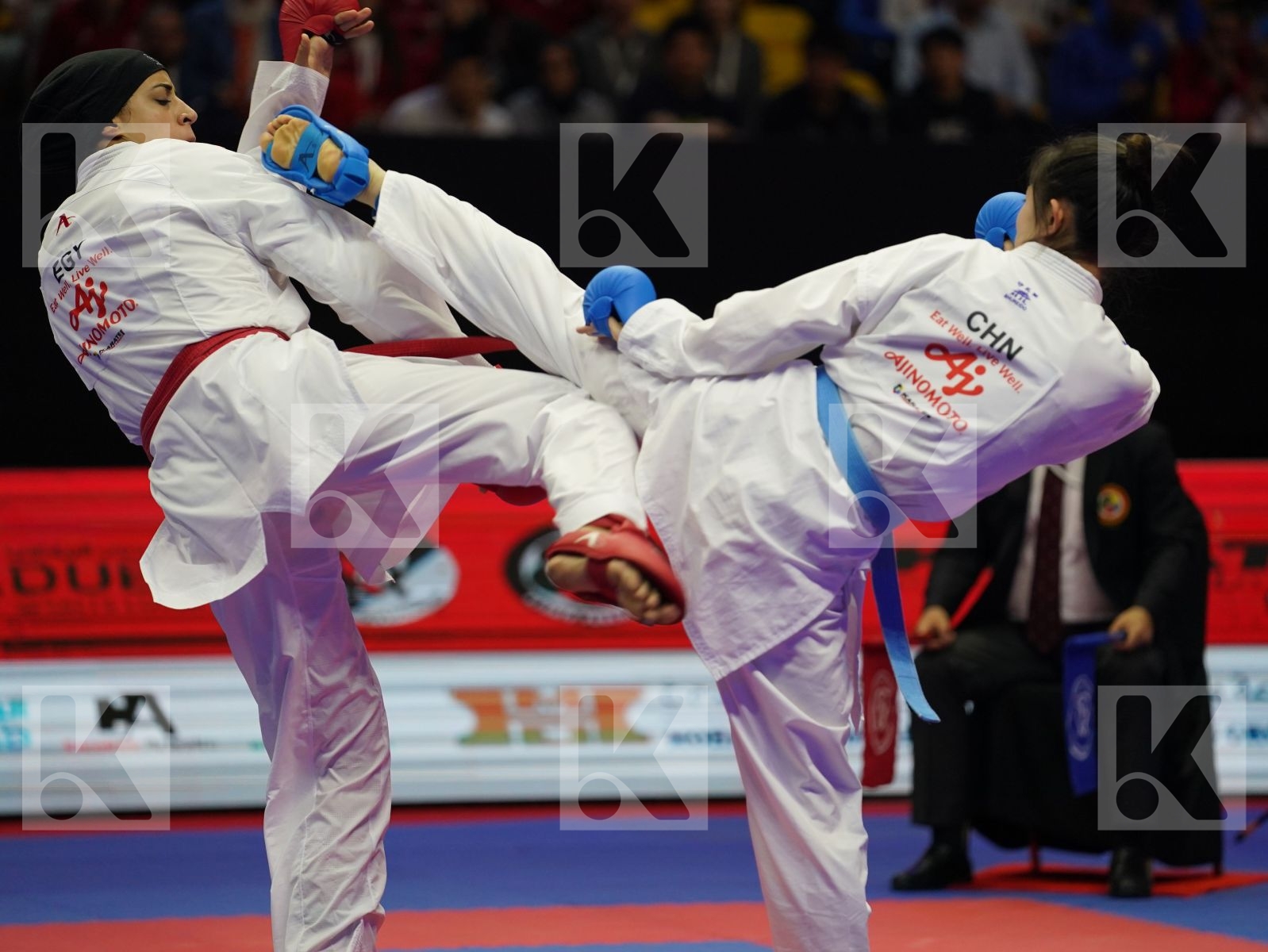 ABDELAZIZ FERYAL (Egypt) vs GONG LI (China) in Senior Kumite -68 Kg - Gold bout