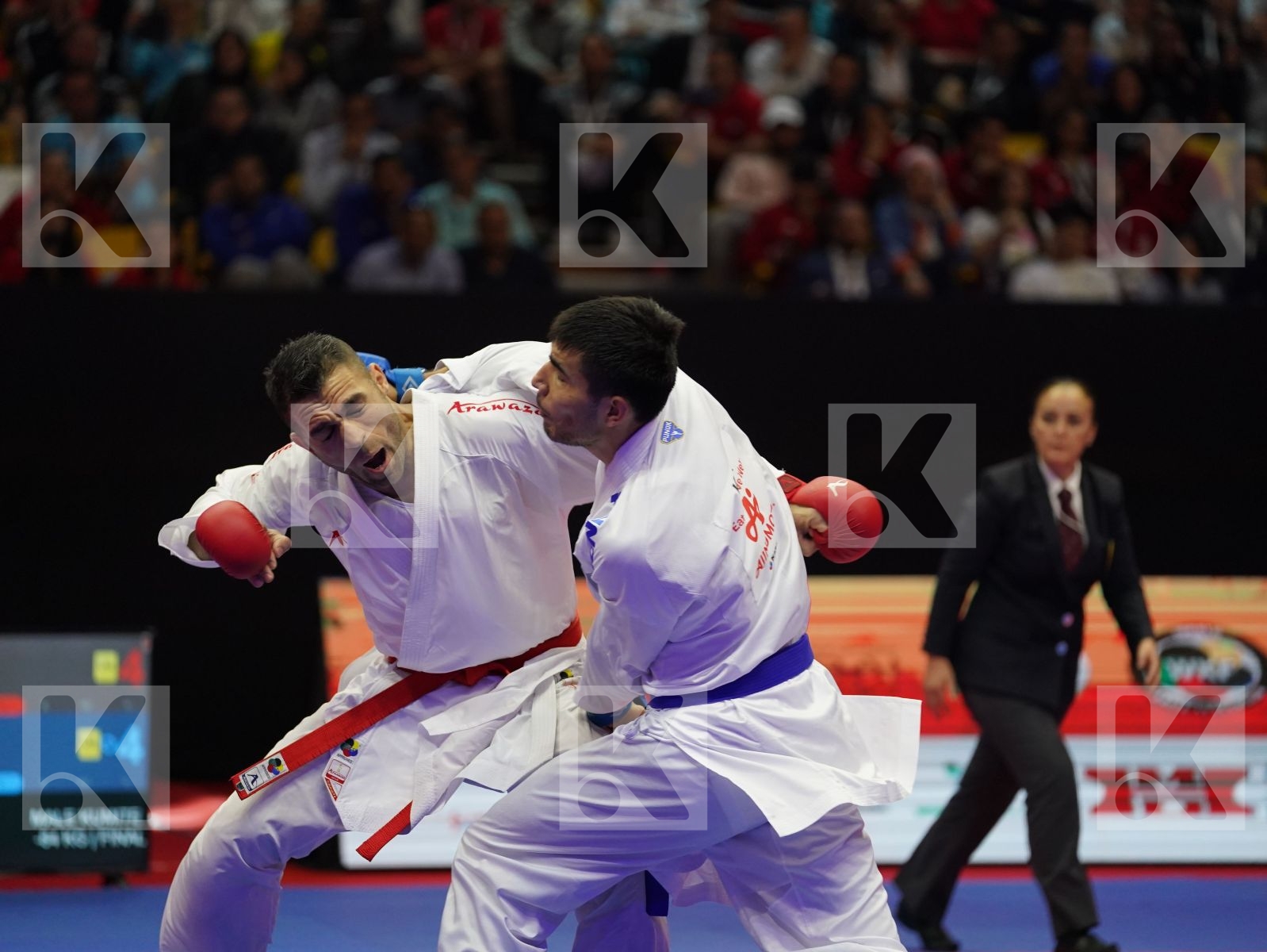 POORSHAB ZABIHOLLAH (Iran) vs YULDASHEV DANIYAR (Kazakhstan) in Senior Kumite -84 Kg - Gold bout