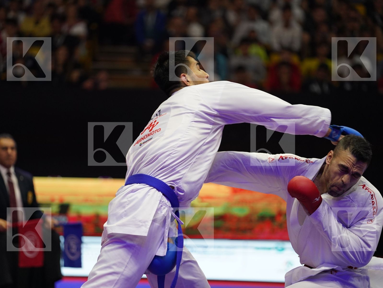 POORSHAB ZABIHOLLAH (Iran) vs YULDASHEV DANIYAR (Kazakhstan) in Senior Kumite -84 Kg - Gold bout