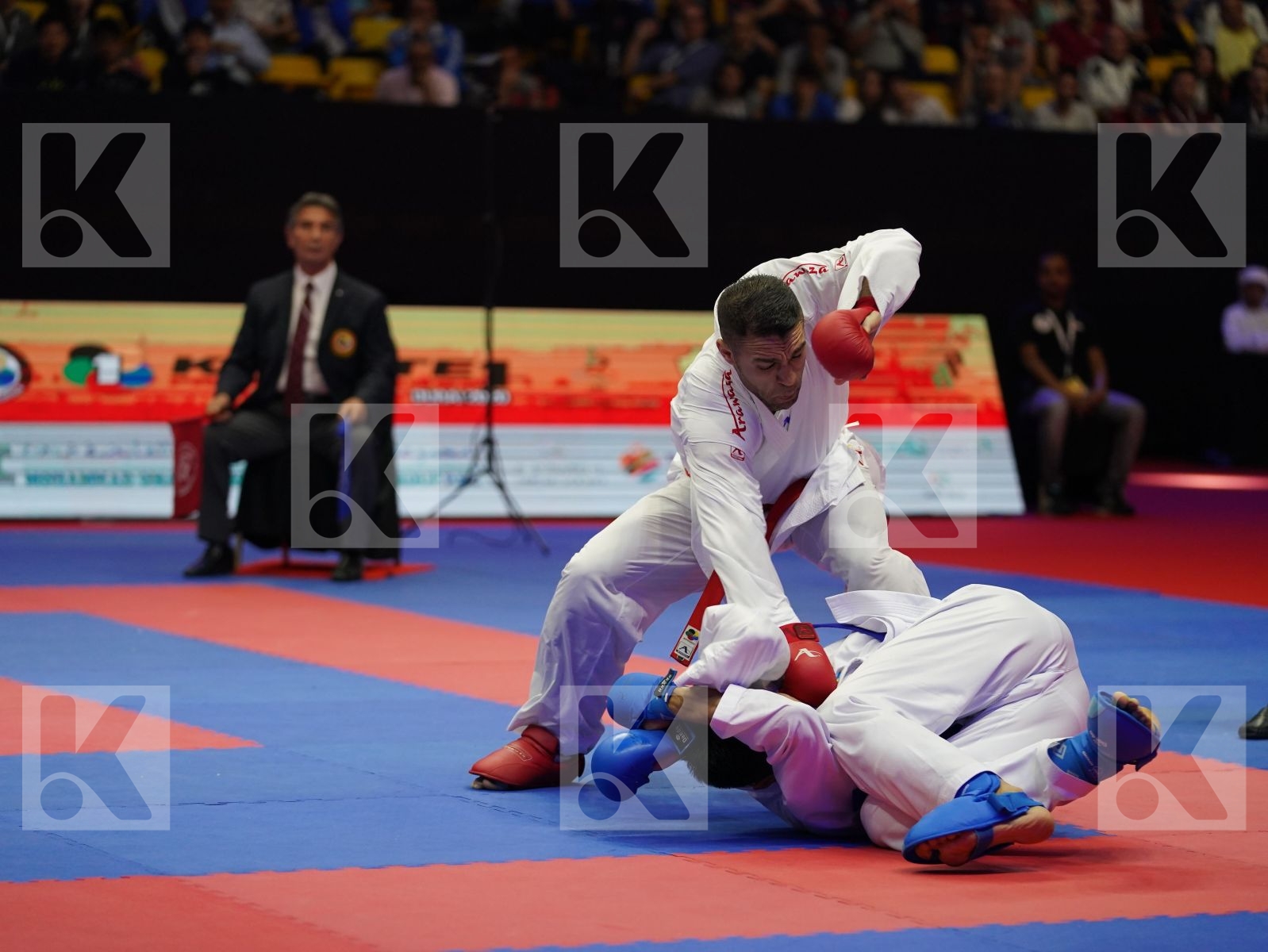 POORSHAB ZABIHOLLAH (Iran) vs YULDASHEV DANIYAR (Kazakhstan) in Senior Kumite -84 Kg - Gold bout