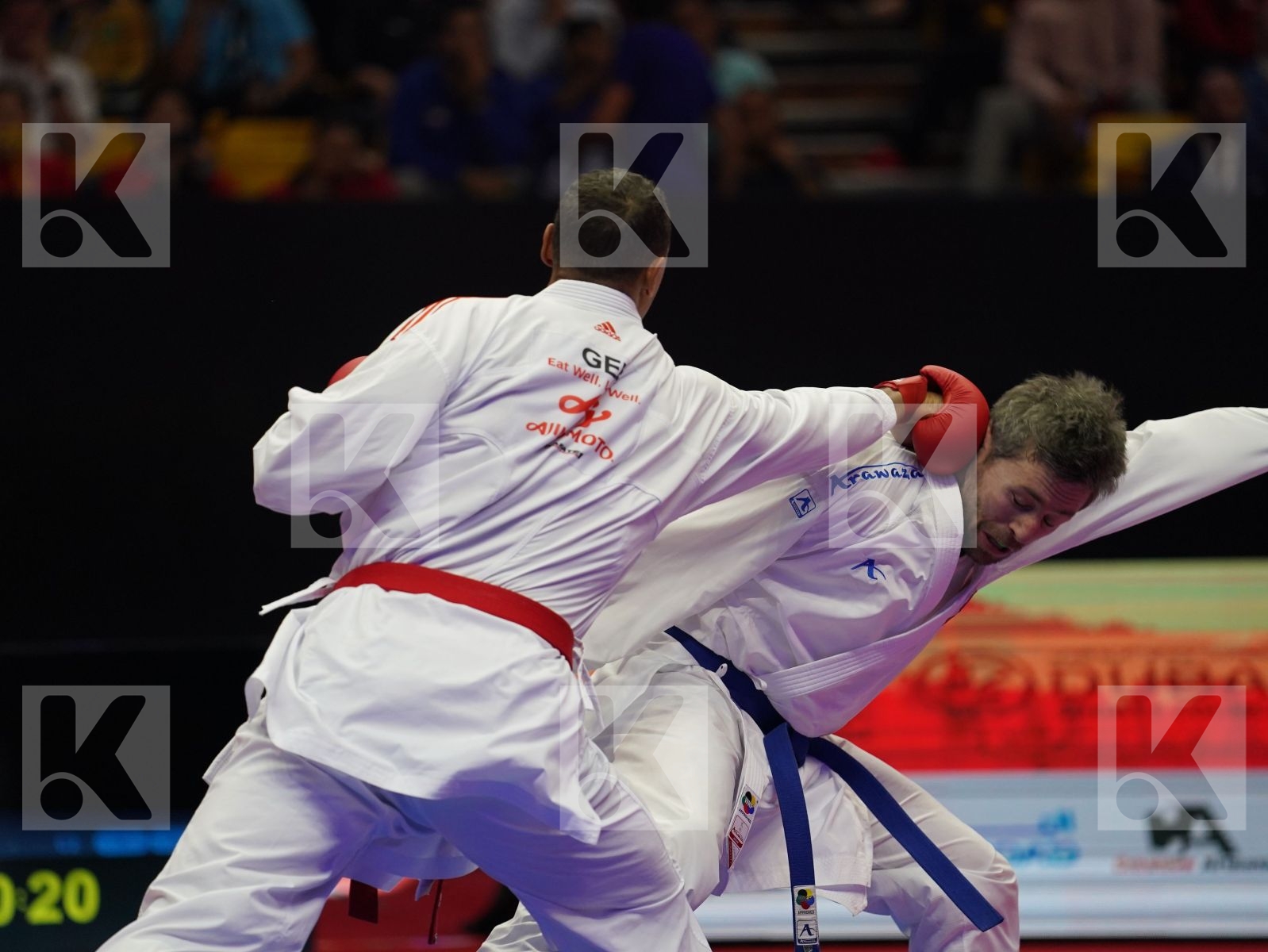 HORNE JONATHAN (Germany) vs ARKANIA GOGITA (Georgia) in Senior Kumite 84+ Kg - Gold bout