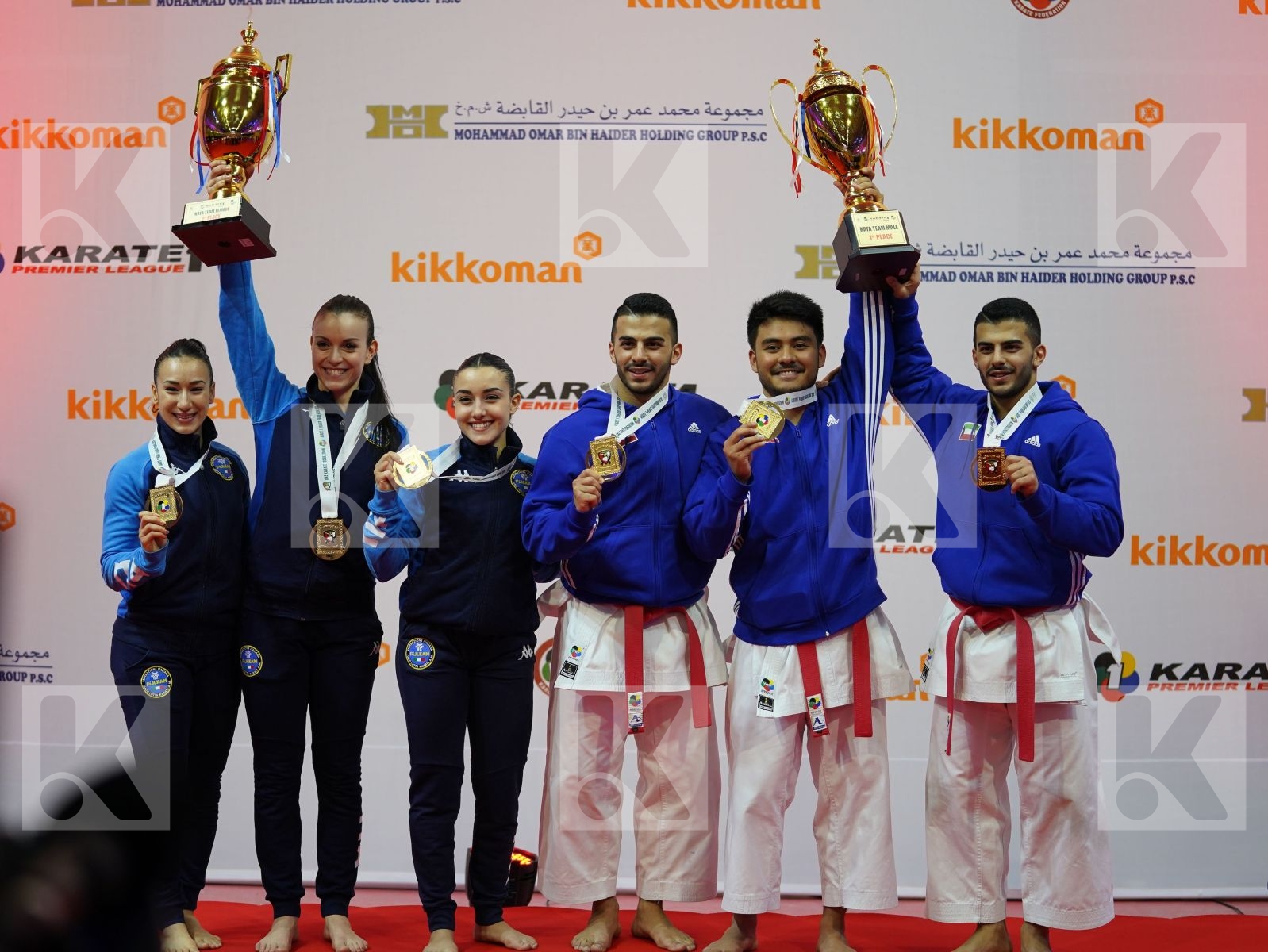 KUWAIT, ITALY during podium ceremony
