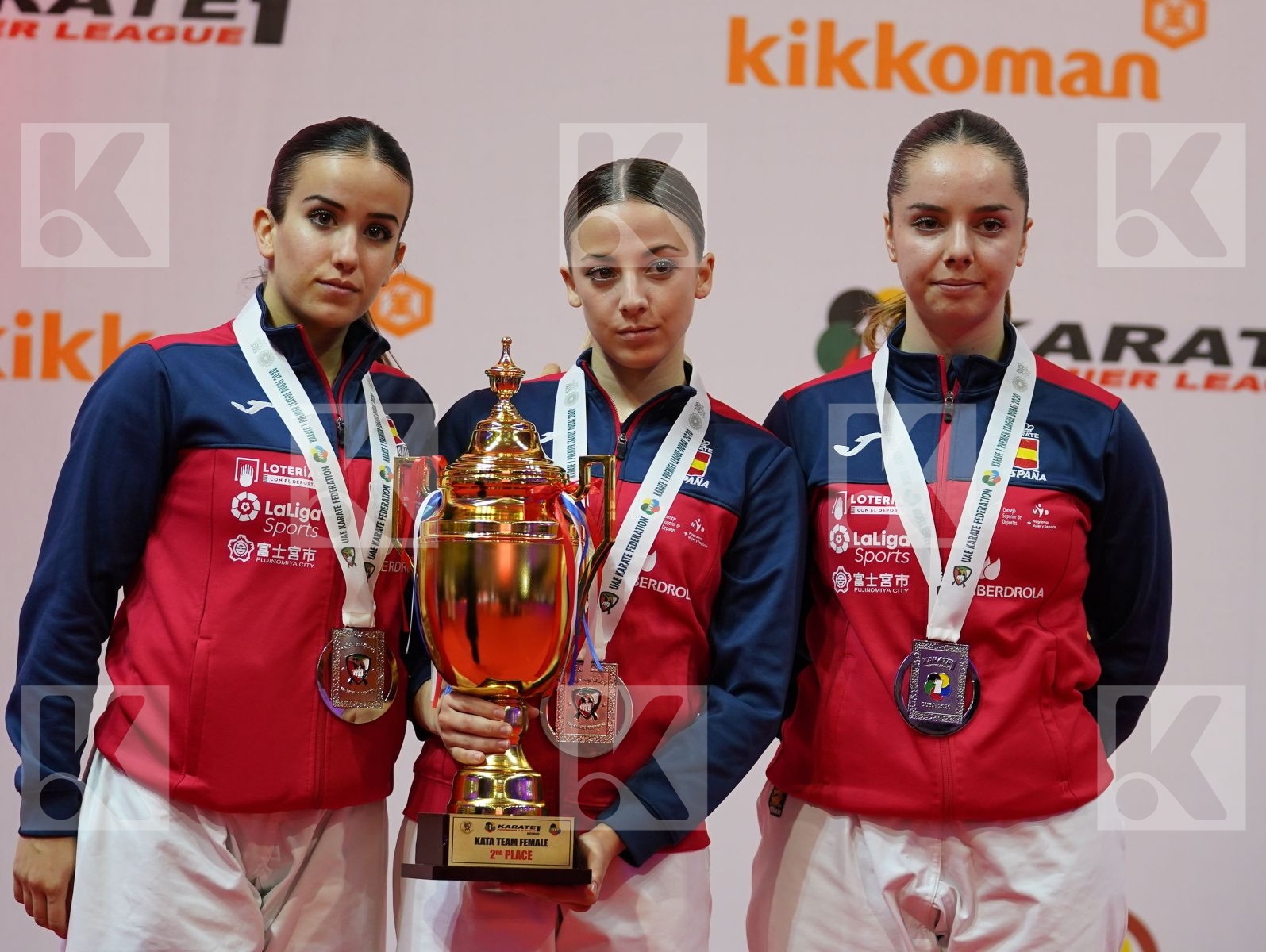 SPAIN during podium ceremony