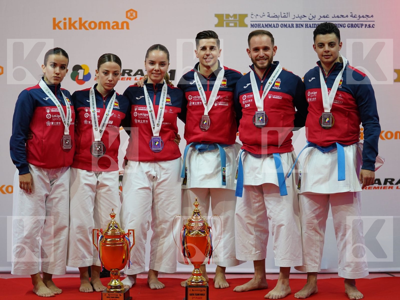 SPAIN during podium ceremony