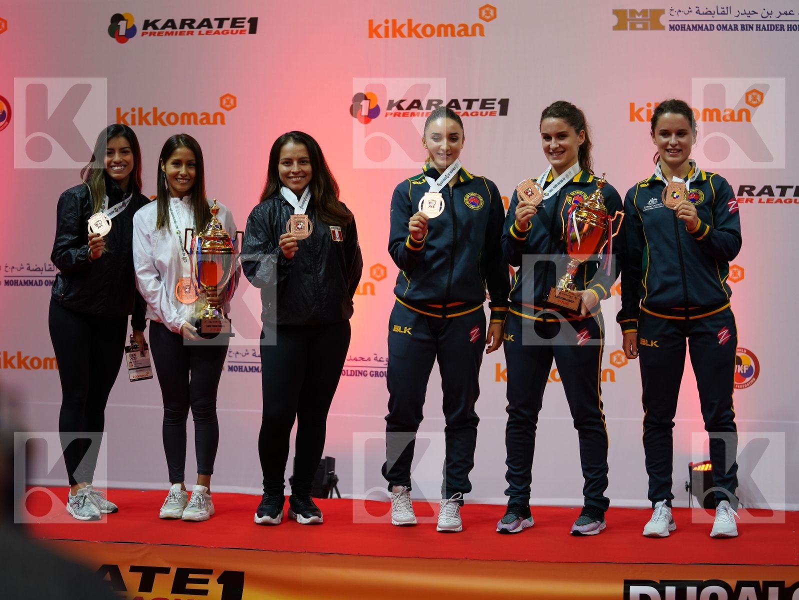 PERU, AUSTRALIA during podium ceremony