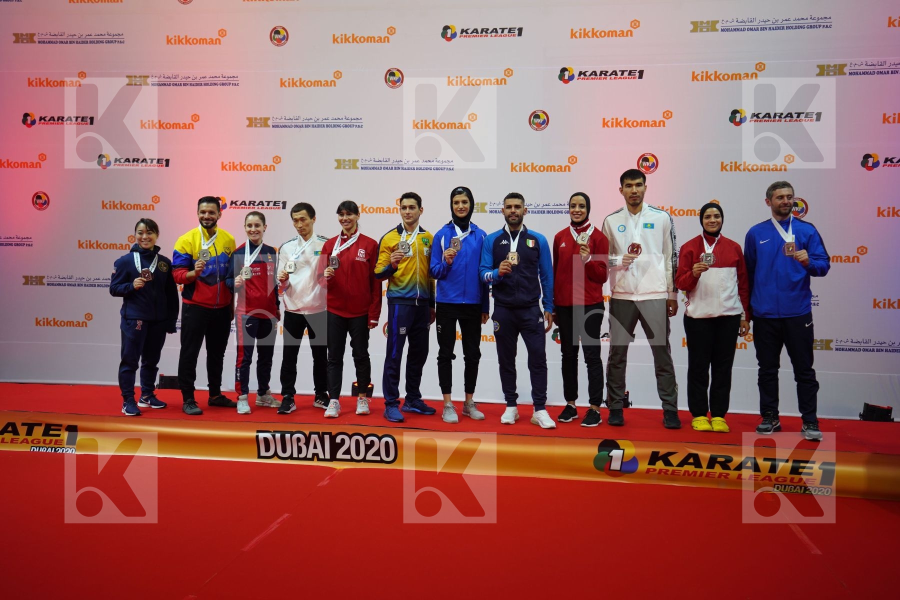 SILVER MEDALISTS during podium ceremony