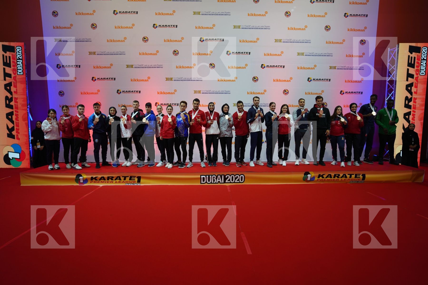 BRONZE MEDALISTS during podium ceremony