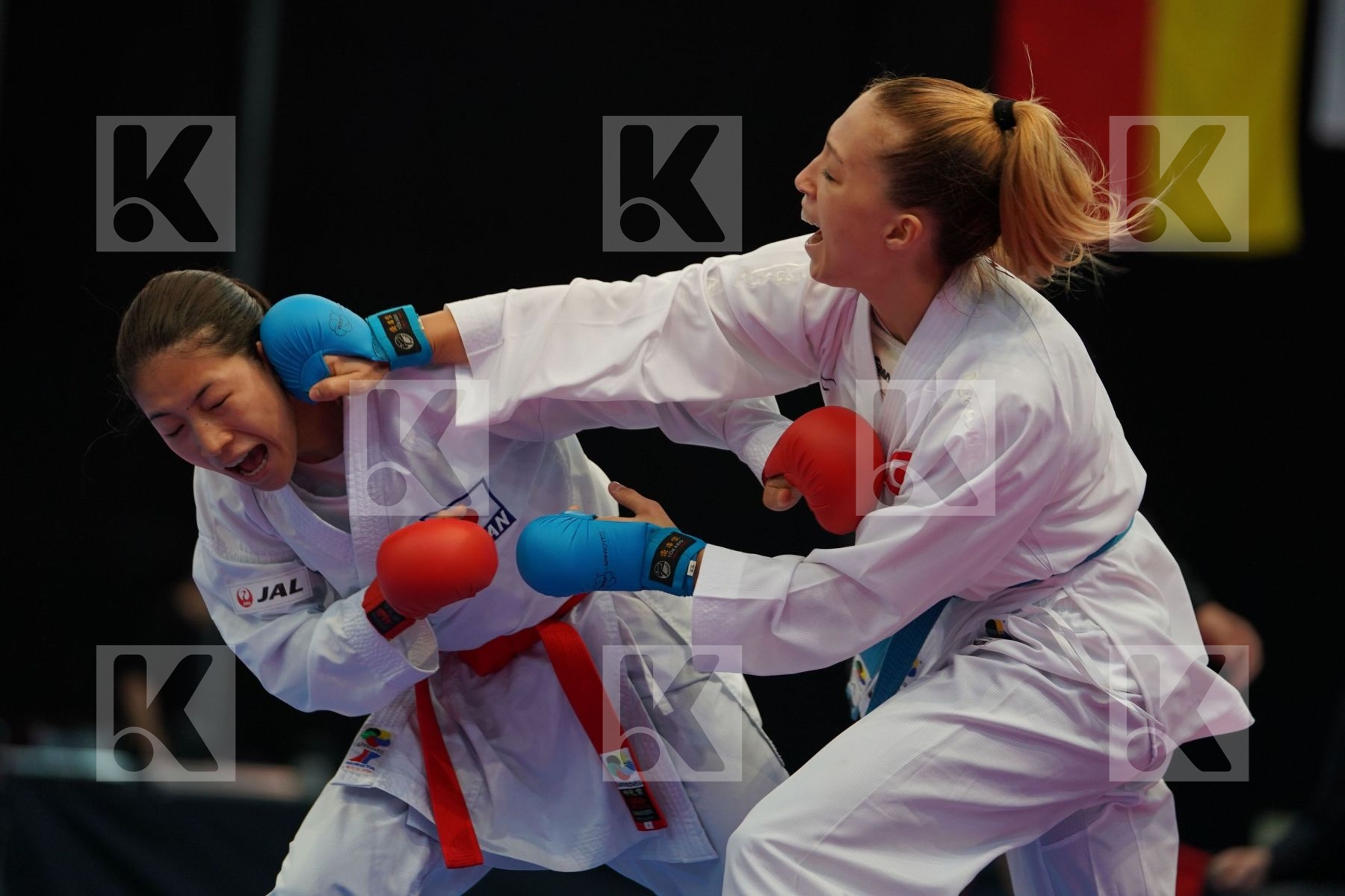 Female kumite -50 kg Japan Tadano Ayaka Tokcan Umay Turkey