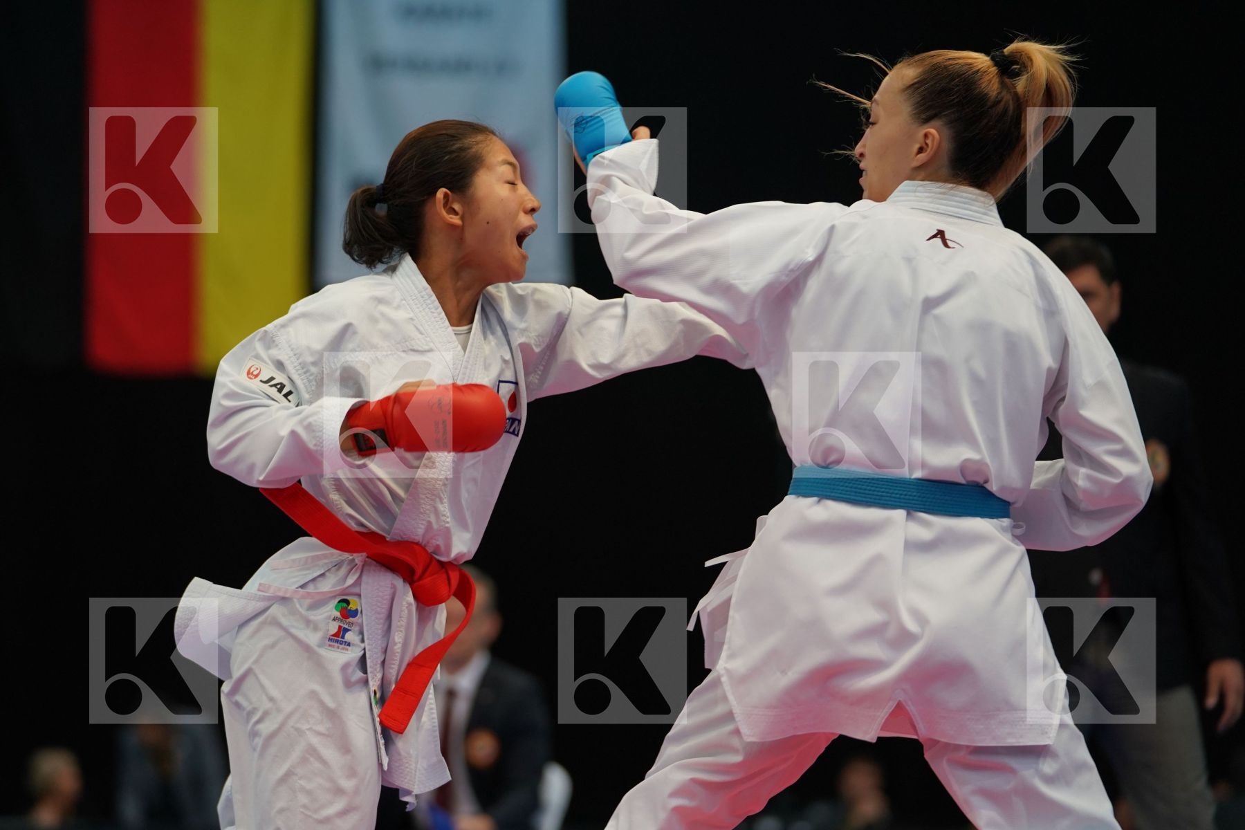 Female kumite -50 kg Japan Tadano Ayaka Tokcan Umay Turkey