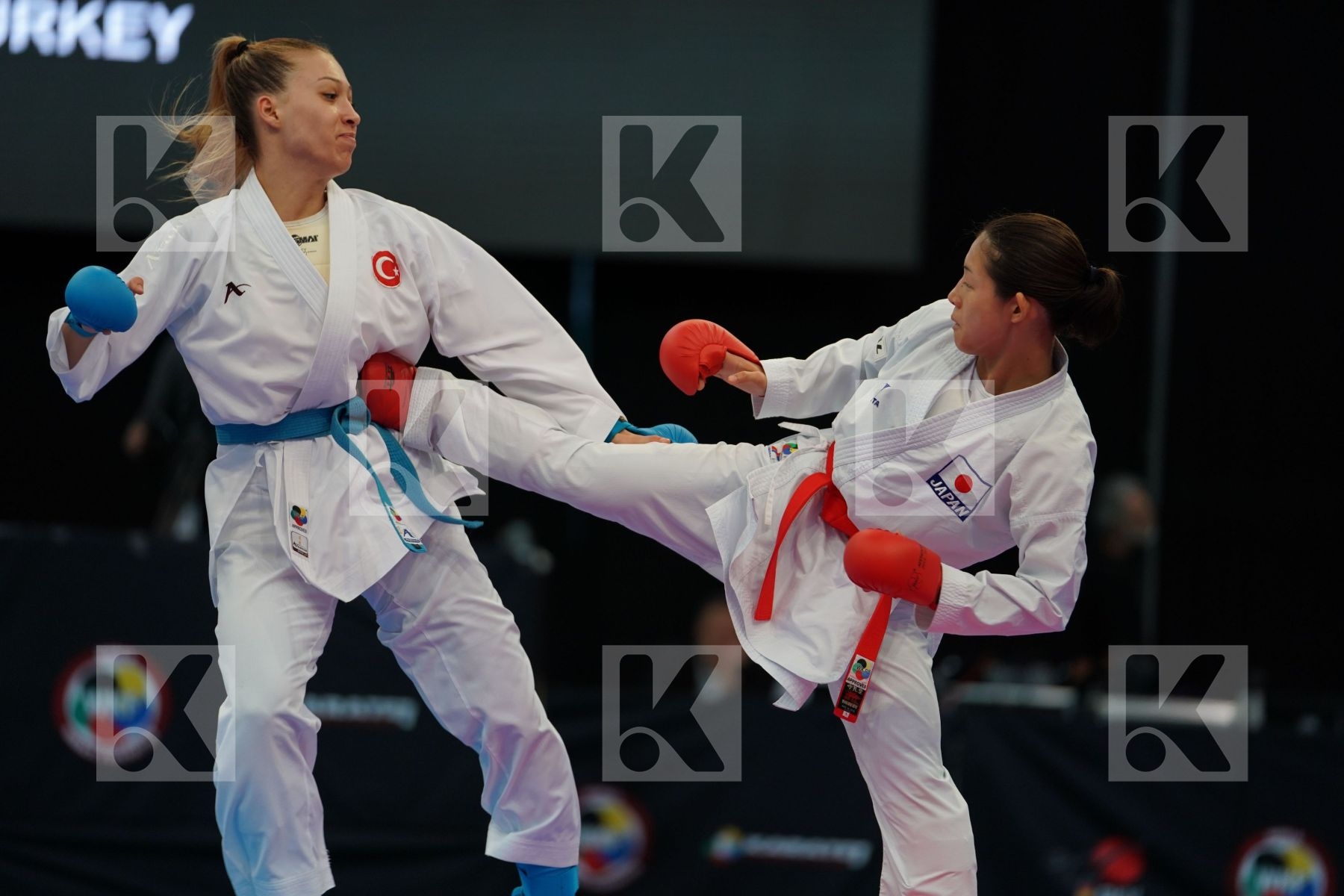 Female kumite -50 kg Japan Tadano Ayaka Tokcan Umay Turkey