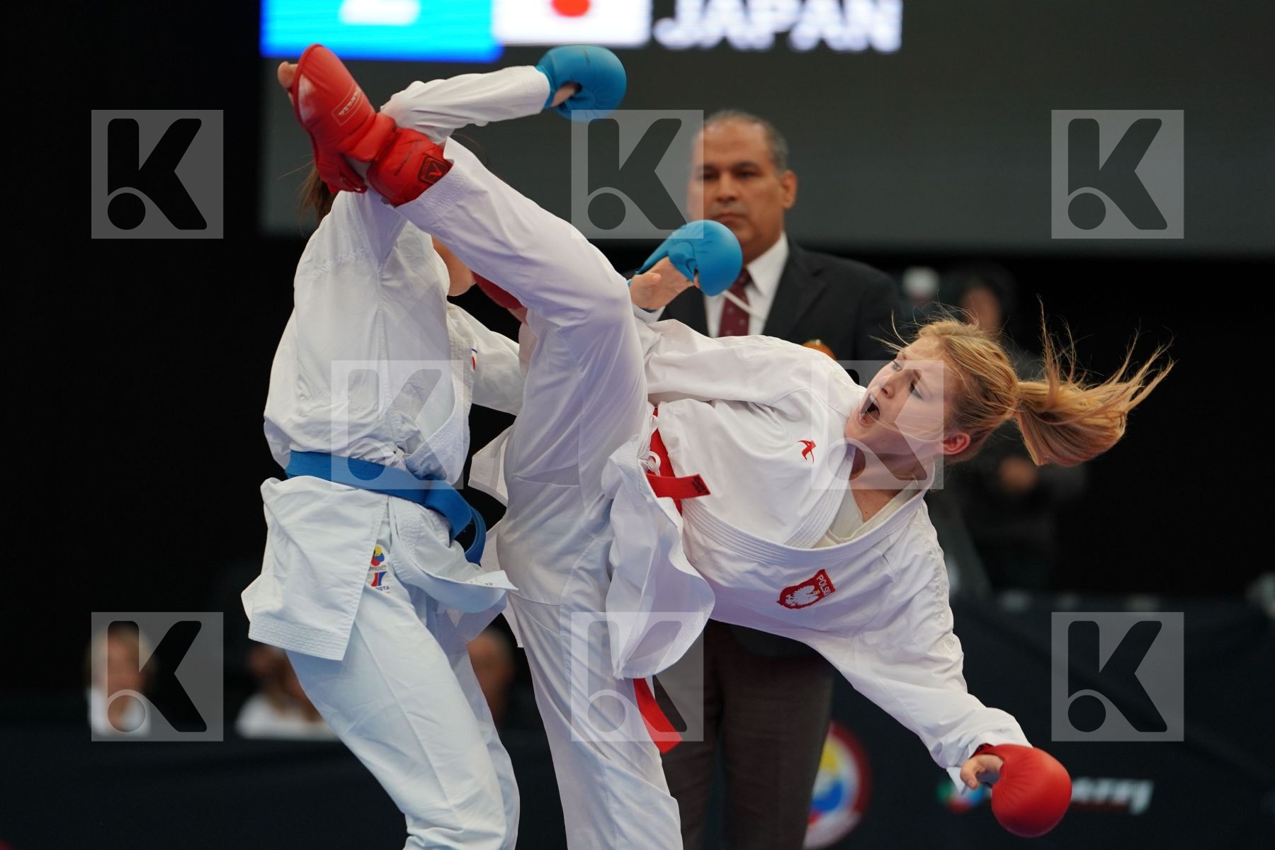 Elwart Sara Female kumite -61 kg Iwato Misa Japan Poland