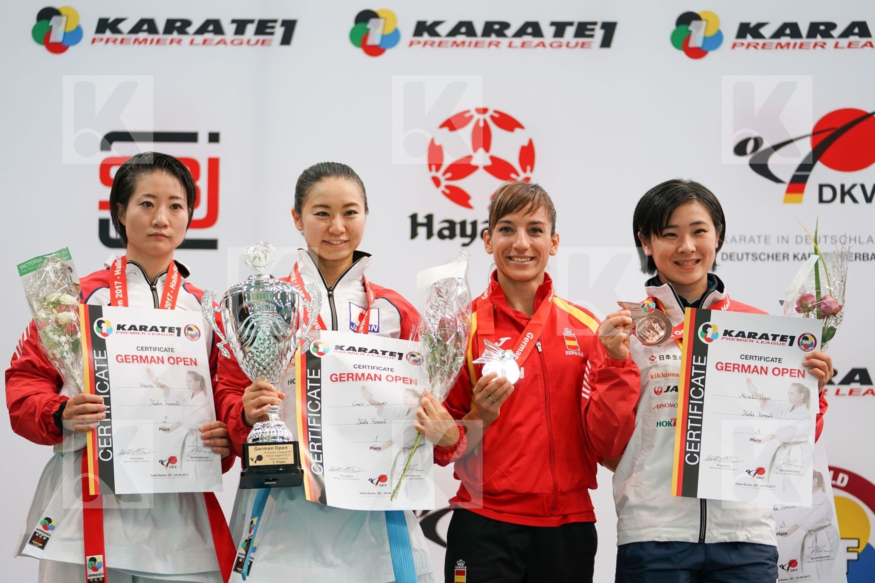 Female kata Iwamoto Emiri Japan Ono Hikaru Sanchez Sandra Spain