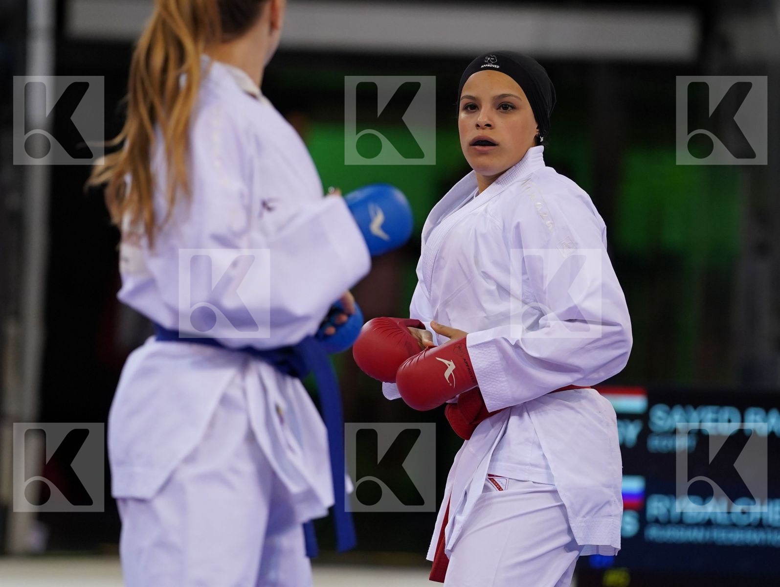 SAYED RADWA (EGYPT) vs RYBALCHENKO TATIANA (RUSSIAN FEDERATION) in Senior Kumite -50 Kg - Bronze bout
