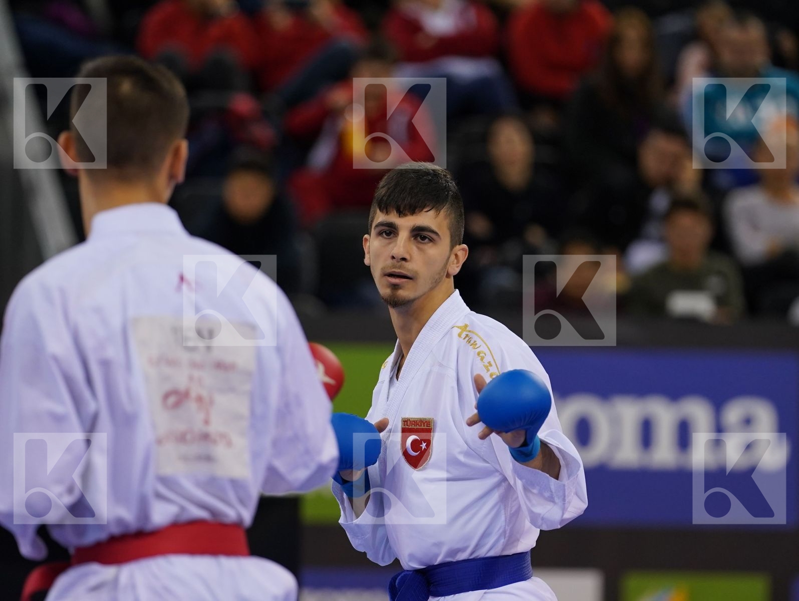 MARTINEZ JOVANNI (VENEZUELA) vs SAMDAN ERAY (TURKEY) in Senior Kumite -60 Kg - Bronze bout