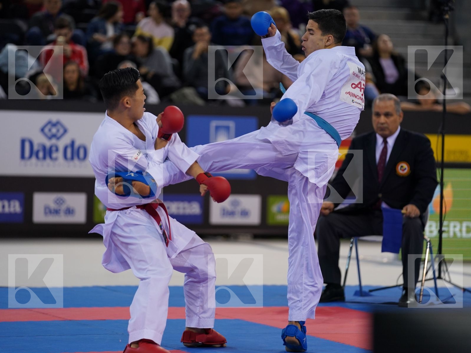 MINAMI YUNOSUKE (JAPAN) vs EDARI OUSSAMA (MOROCCO) in Senior Kumite -60 Kg - Bronze bout