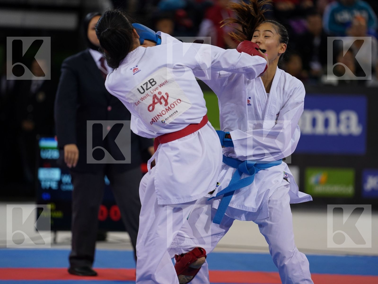 RAKHIMOVA SEVINCH (UZBEKISTAN) vs WEN TZU-YUN (CHINESE TAIPEI) in Senior Kumite -55 Kg - Bronze bout