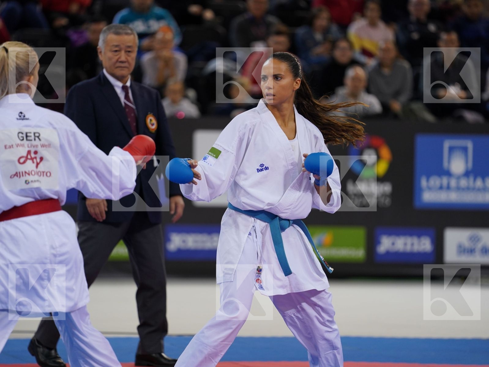 BITSCH JANA (GERMANY) vs FERNANDEZ OSORIO CARLOTA (SPAIN) in Senior Kumite -55 Kg - Bronze bout