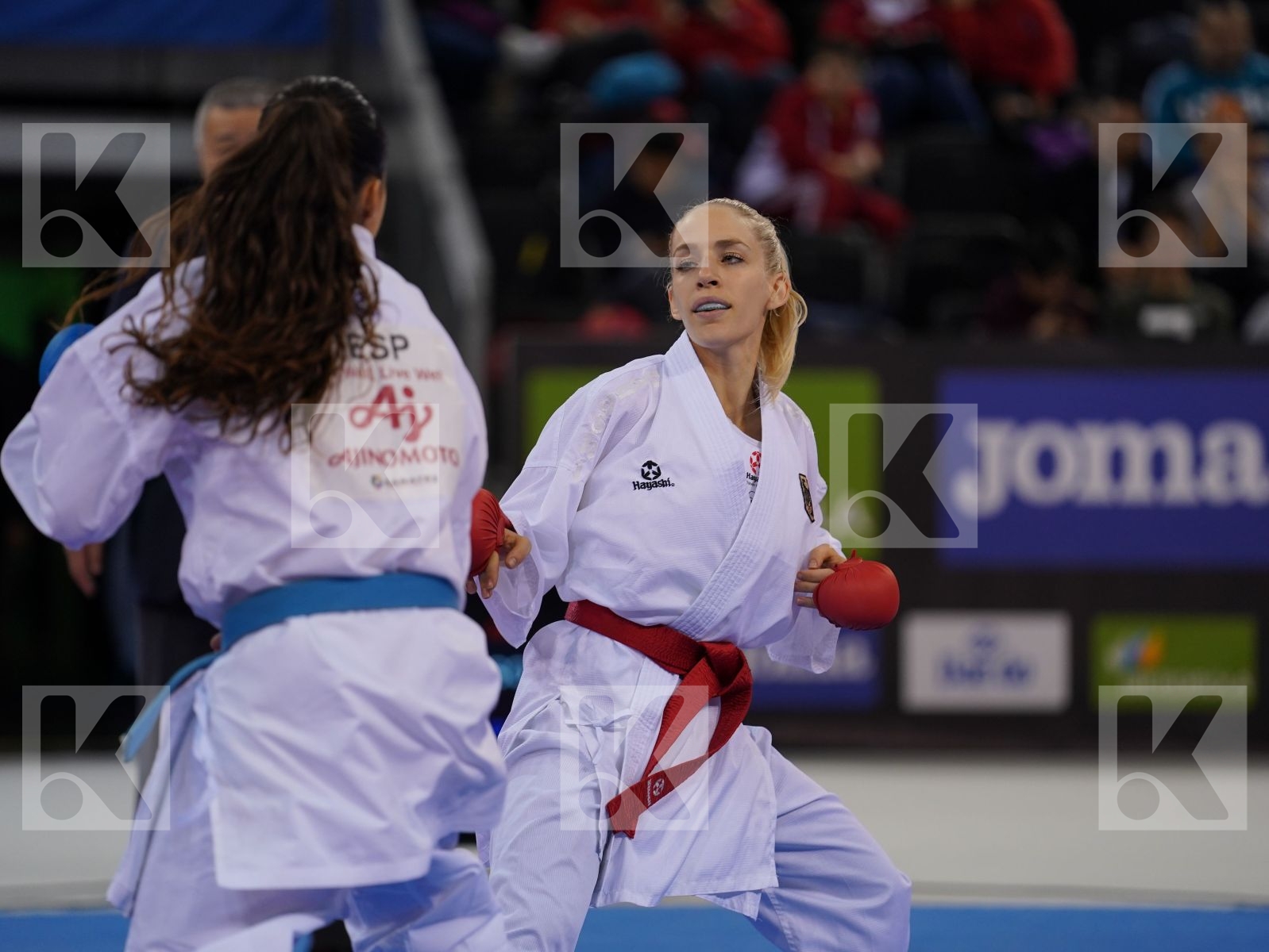 BITSCH JANA (GERMANY) vs FERNANDEZ OSORIO CARLOTA (SPAIN) in Senior Kumite -55 Kg - Bronze bout
