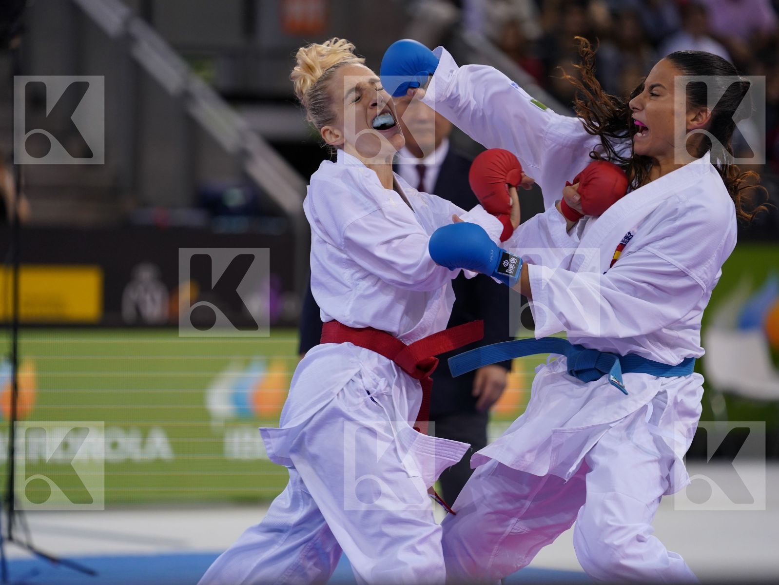 BITSCH JANA (GERMANY) vs FERNANDEZ OSORIO CARLOTA (SPAIN) in Senior Kumite -55 Kg - Bronze bout
