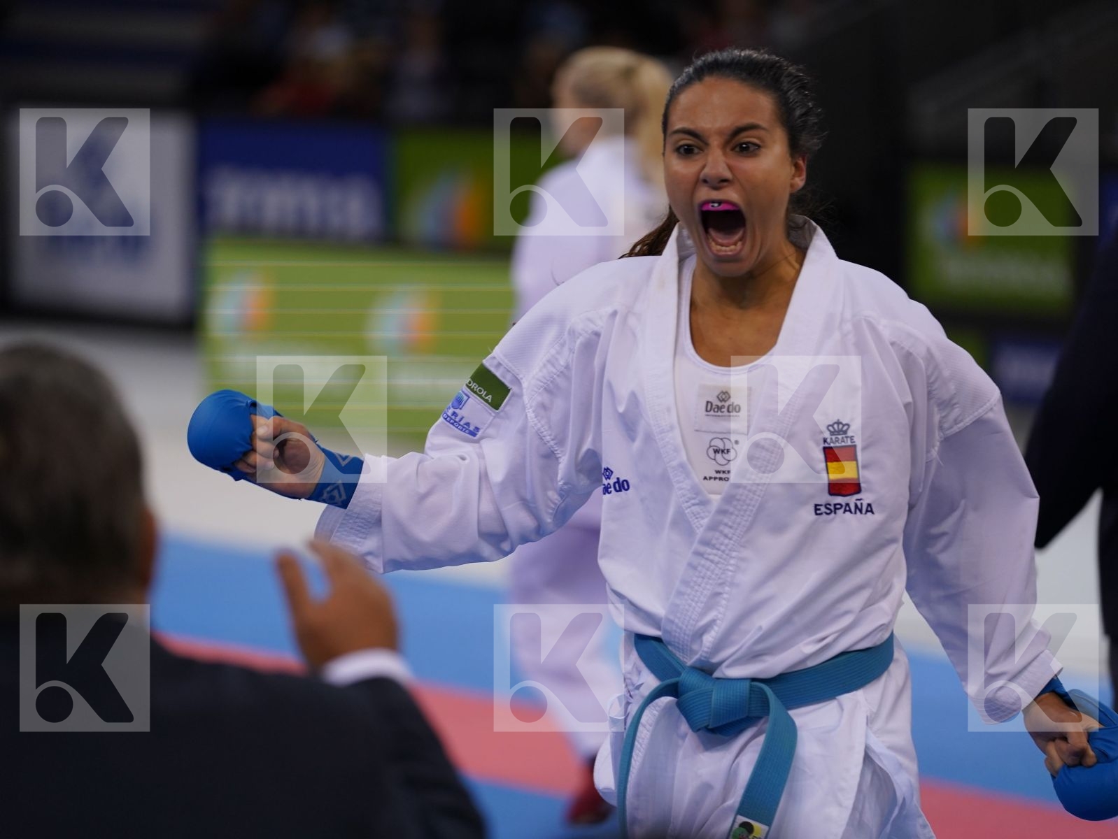 BITSCH JANA (GERMANY) vs FERNANDEZ OSORIO CARLOTA (SPAIN) in Senior Kumite -55 Kg - Bronze bout
