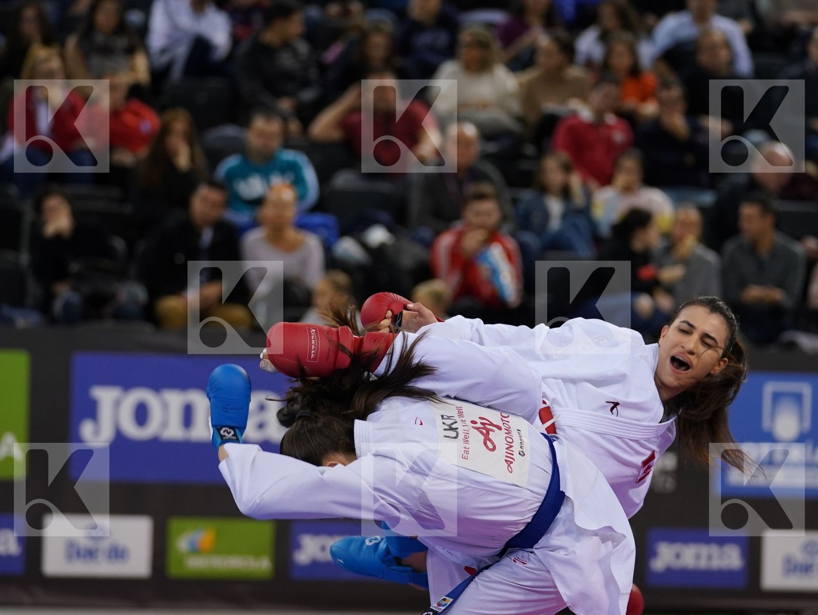 JUMAA HAYA (CANADA) vs SHOSTAK DIANA (UKRAINE) in Senior Kumite -61 Kg - Bronze bout