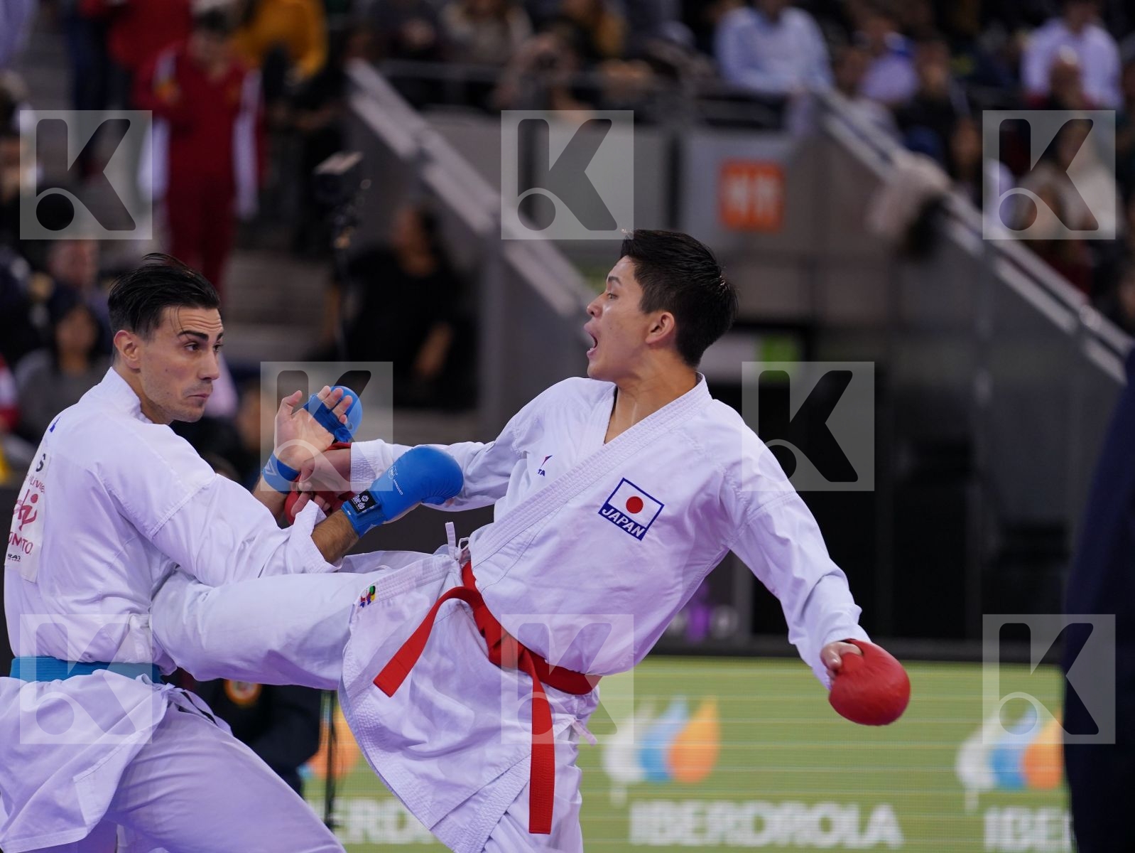 SAKIYAMA YUSEI (JAPAN) vs IBANEZ SAENZ-TORRE RODRIGO (SPAIN) in Senior Kumite -75 Kg - Bronze bout