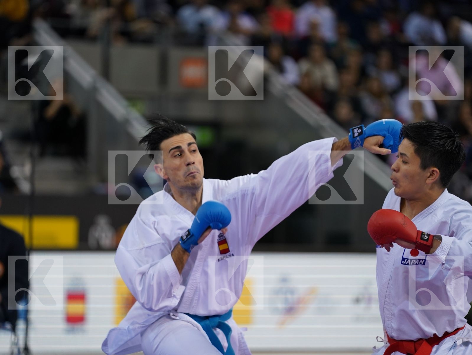 SAKIYAMA YUSEI (JAPAN) vs IBANEZ SAENZ-TORRE RODRIGO (SPAIN) in Senior Kumite -75 Kg - Bronze bout