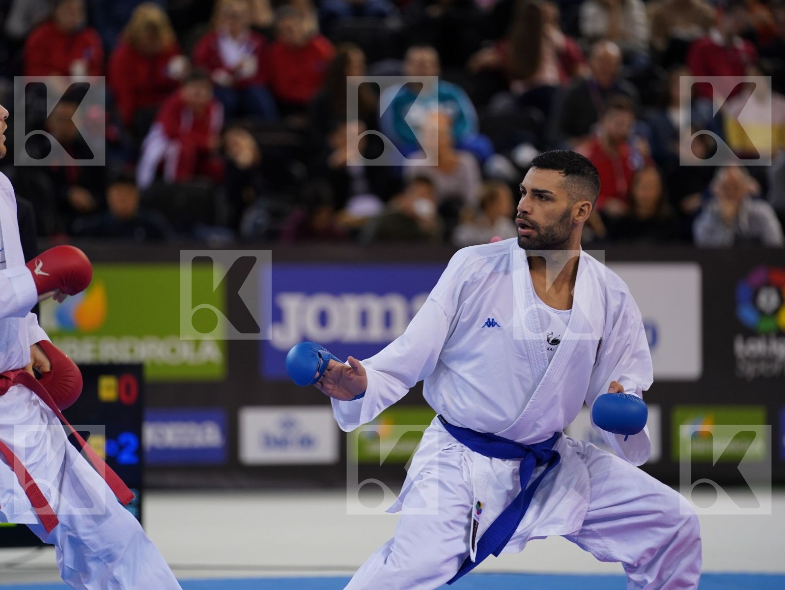 BUSA LUIGI (ITALY) vs ASIABARI ALI ASGHAR (ISLAMIC REPUBLIC OF IRAN) in Senior Kumite -75 Kg - Bronze bout