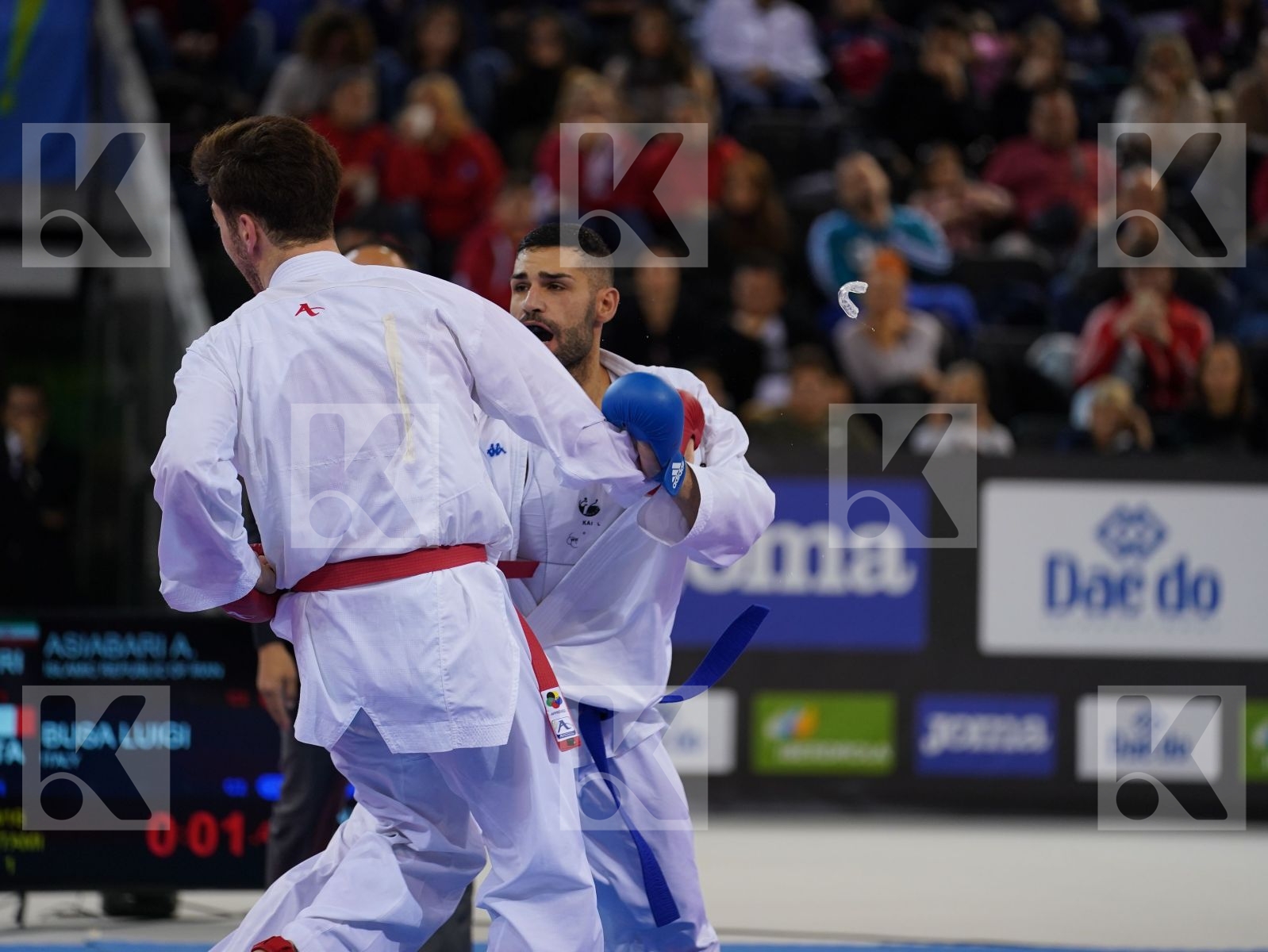 BUSA LUIGI (ITALY) vs ASIABARI ALI ASGHAR (ISLAMIC REPUBLIC OF IRAN) in Senior Kumite -75 Kg - Bronze bout