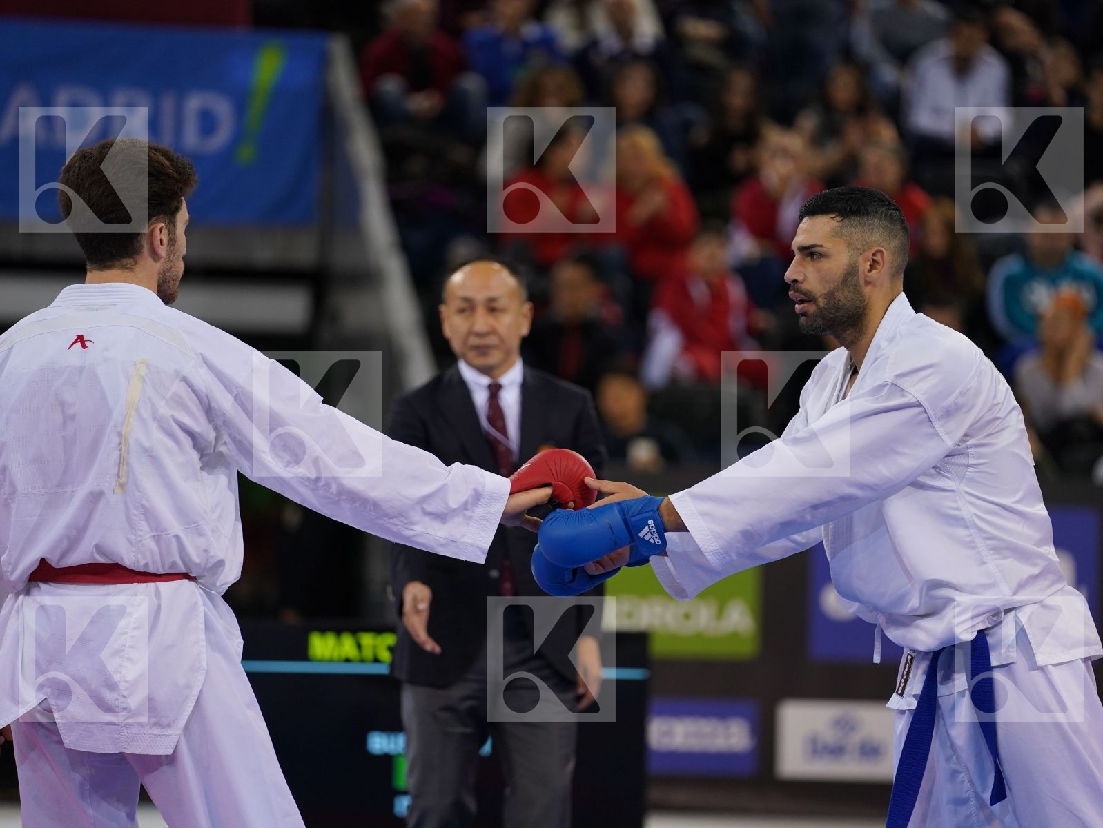 BUSA LUIGI (ITALY) vs ASIABARI ALI ASGHAR (ISLAMIC REPUBLIC OF IRAN) in Senior Kumite -75 Kg - Bronze bout