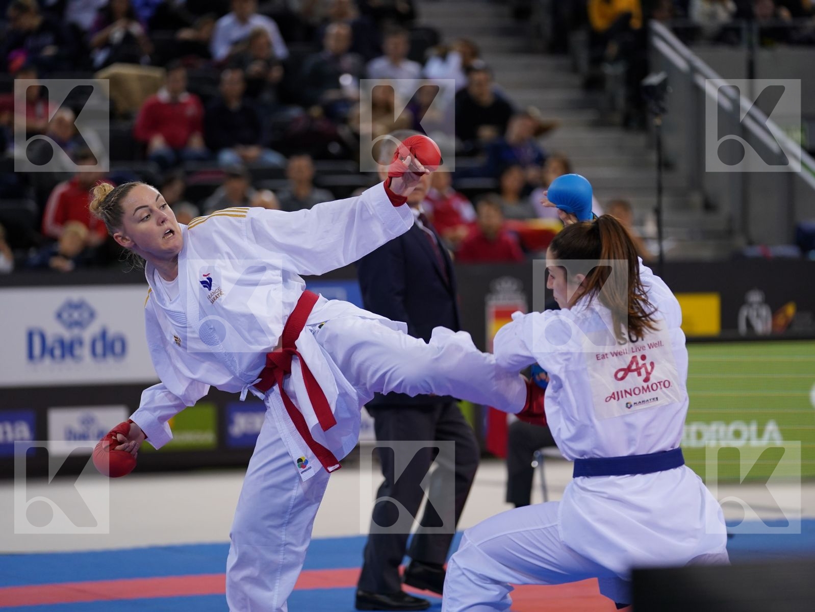 AGIER ALIZEE (FRANCE) vs QUIRICI ELENA (SWITZERLAND) in Senior Kumite -68 Kg - Bronze bout