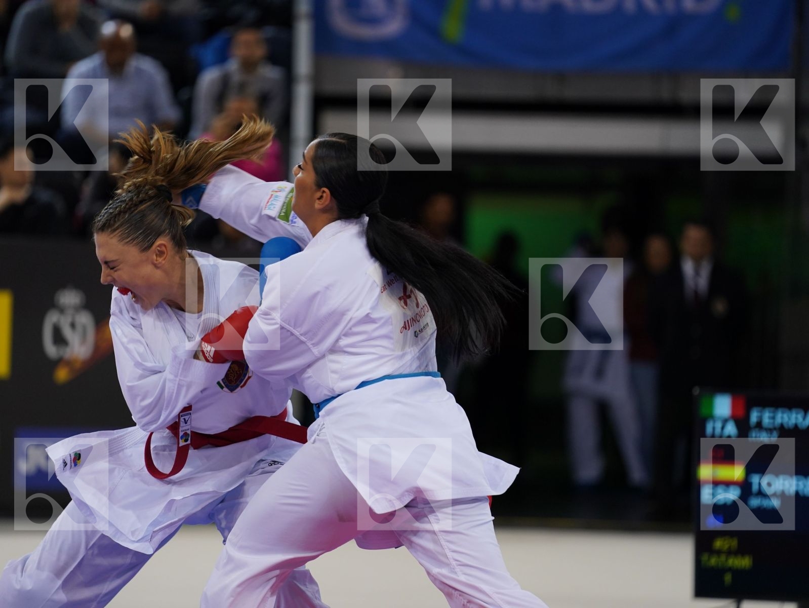 FERRACUTI CLIO (ITALY) vs TORRES GARCIA MARIA (SPAIN) in Senior Kumite 68+ Kg - Bronze bout