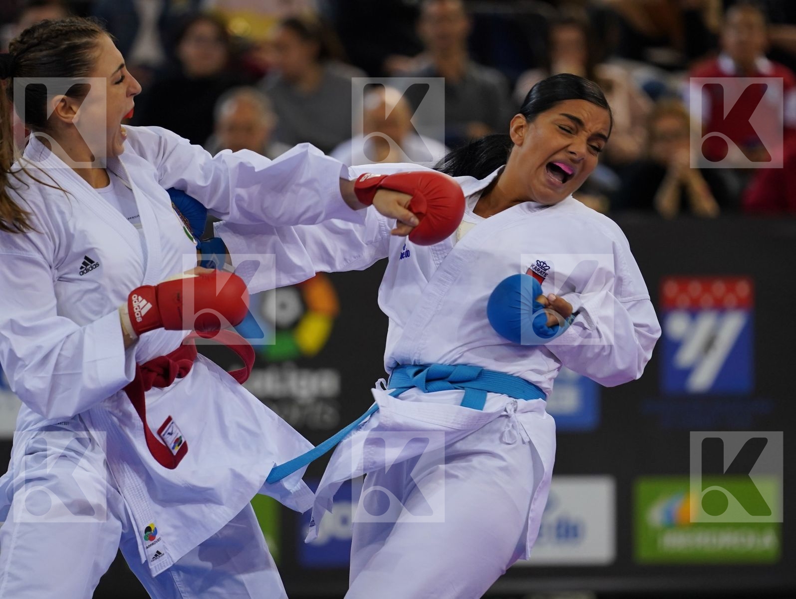FERRACUTI CLIO (ITALY) vs TORRES GARCIA MARIA (SPAIN) in Senior Kumite 68+ Kg - Bronze bout