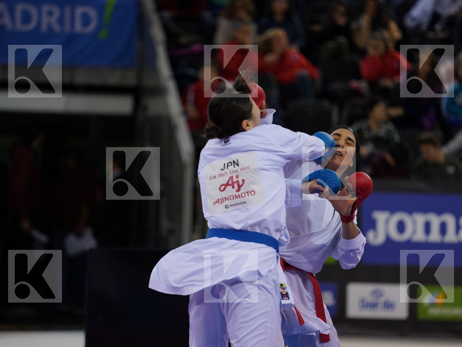 ABBASALI HAMIDEH (ISLAMIC REPUBLIC OF IRAN) vs SAITO AYAKA (JAPAN) in Senior Kumite 68+ Kg - Bronze bout