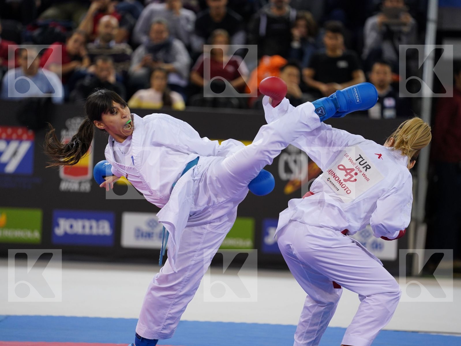 YAKAN TUBA (TURKEY) vs ATTIA YASSMIN (EGYPT) in Senior Kumite -55 Kg - Gold bout