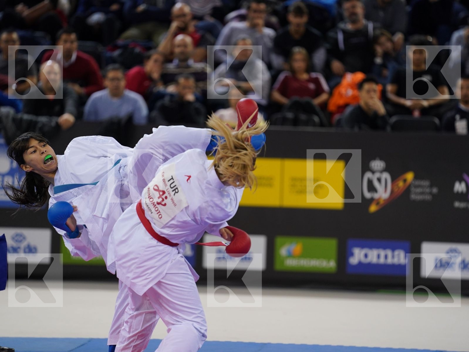 YAKAN TUBA (TURKEY) vs ATTIA YASSMIN (EGYPT) in Senior Kumite -55 Kg - Gold bout