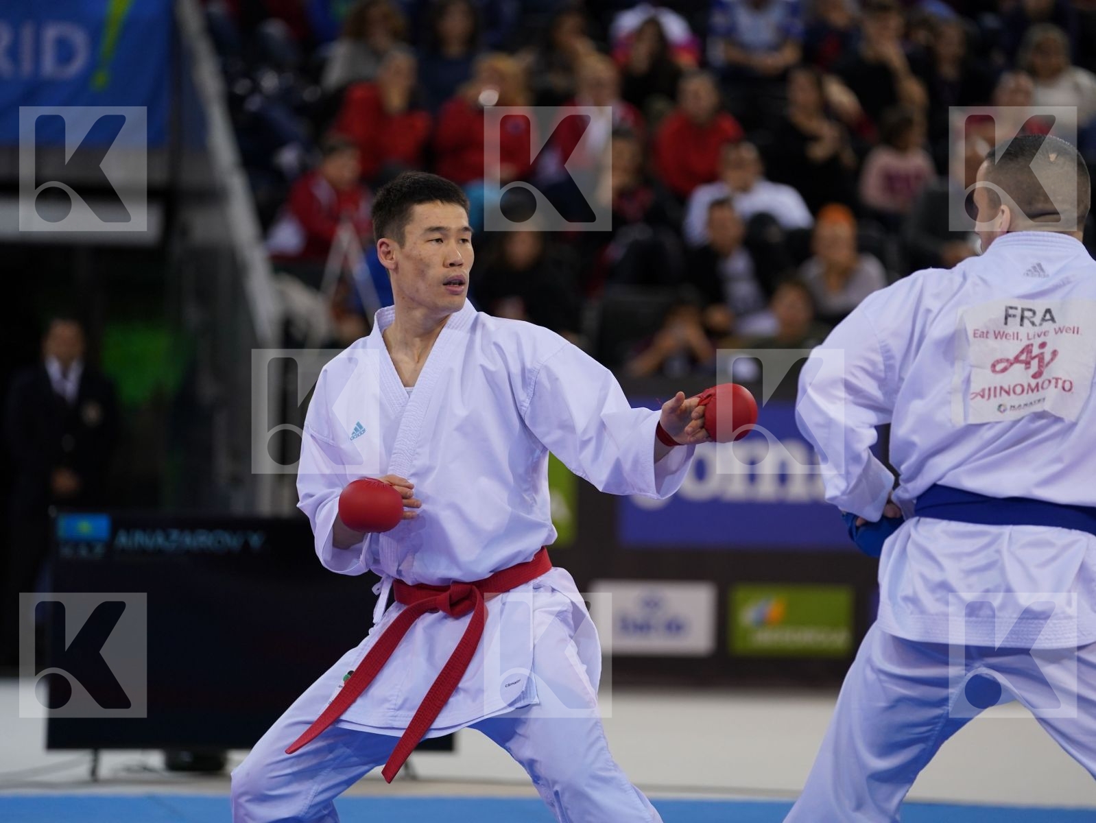 AINAZAROV YERMEK (KAZAKHSTAN) vs DA COSTA LOGAN (FRANCE) in Senior Kumite -75 Kg - Gold bout